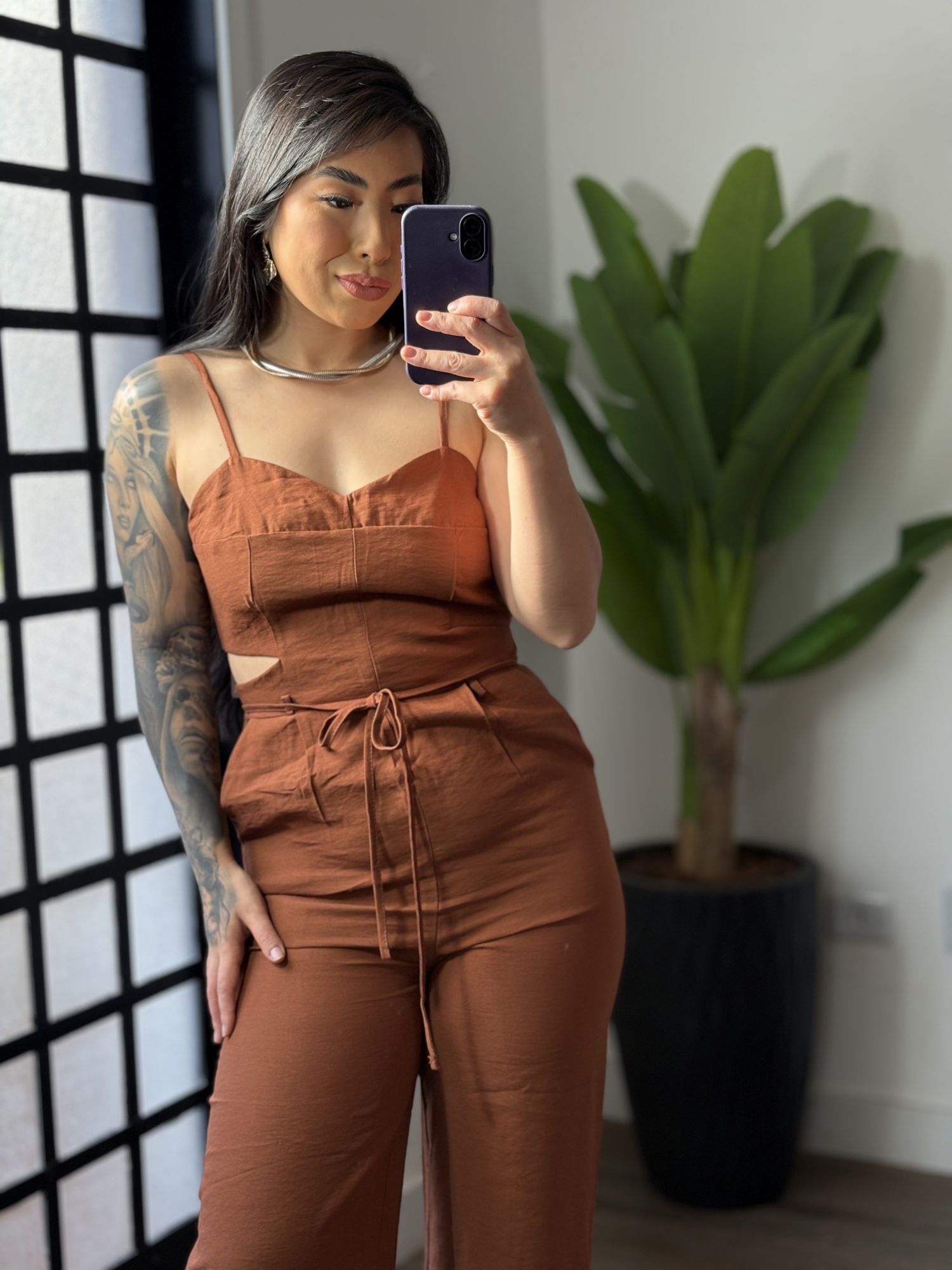 Macacão Pantalona Marrant Juliana 353 - Terracota 