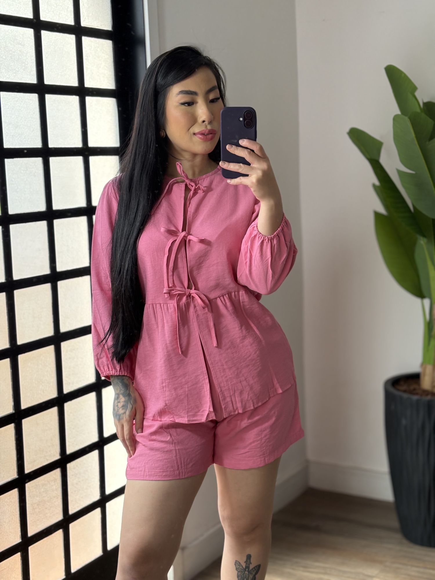 Conjunto Shorts Marrant Marina 1491 - Rosa 