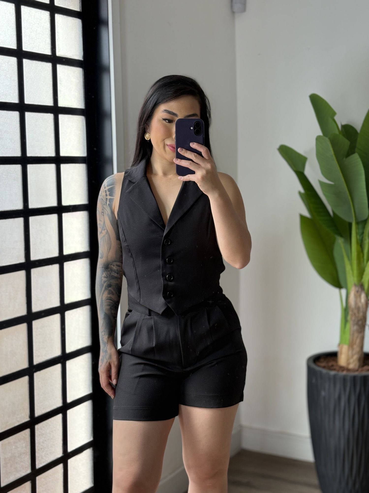 Conjunto Shorts Tereza 1744 - Preto 
