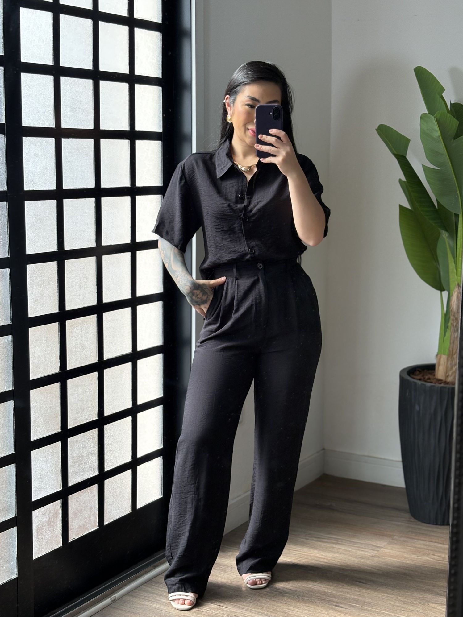Conjunto Pantalona Alicia 98477 - Preto 
