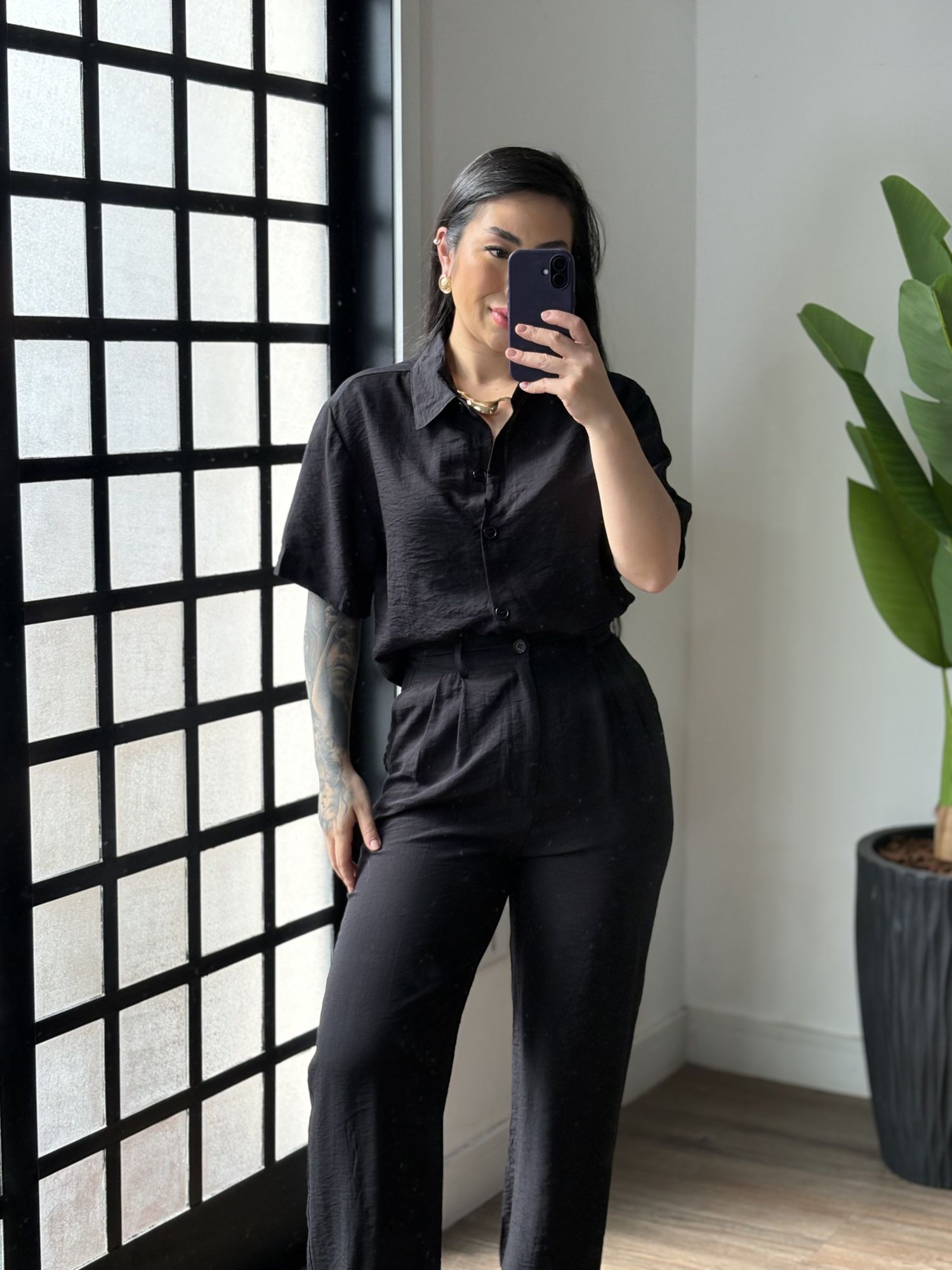 Conjunto Pantalona Alicia 98477 - Preto 
