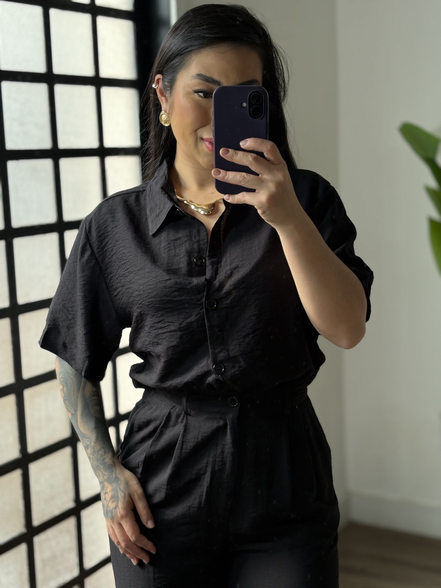 Conjunto Pantalona Alicia 98477 - Preto 