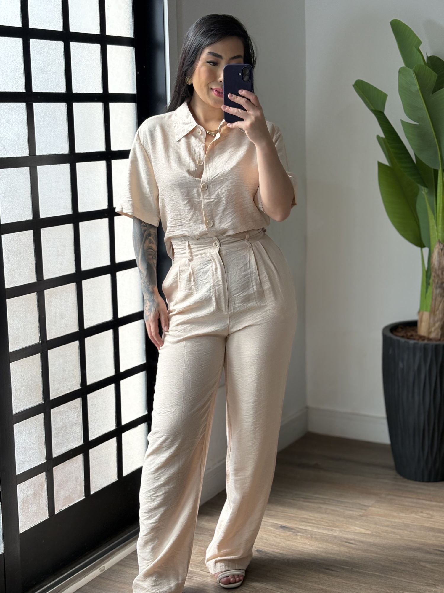 Conjunto Pantalona Alicia 98477 - Areia 