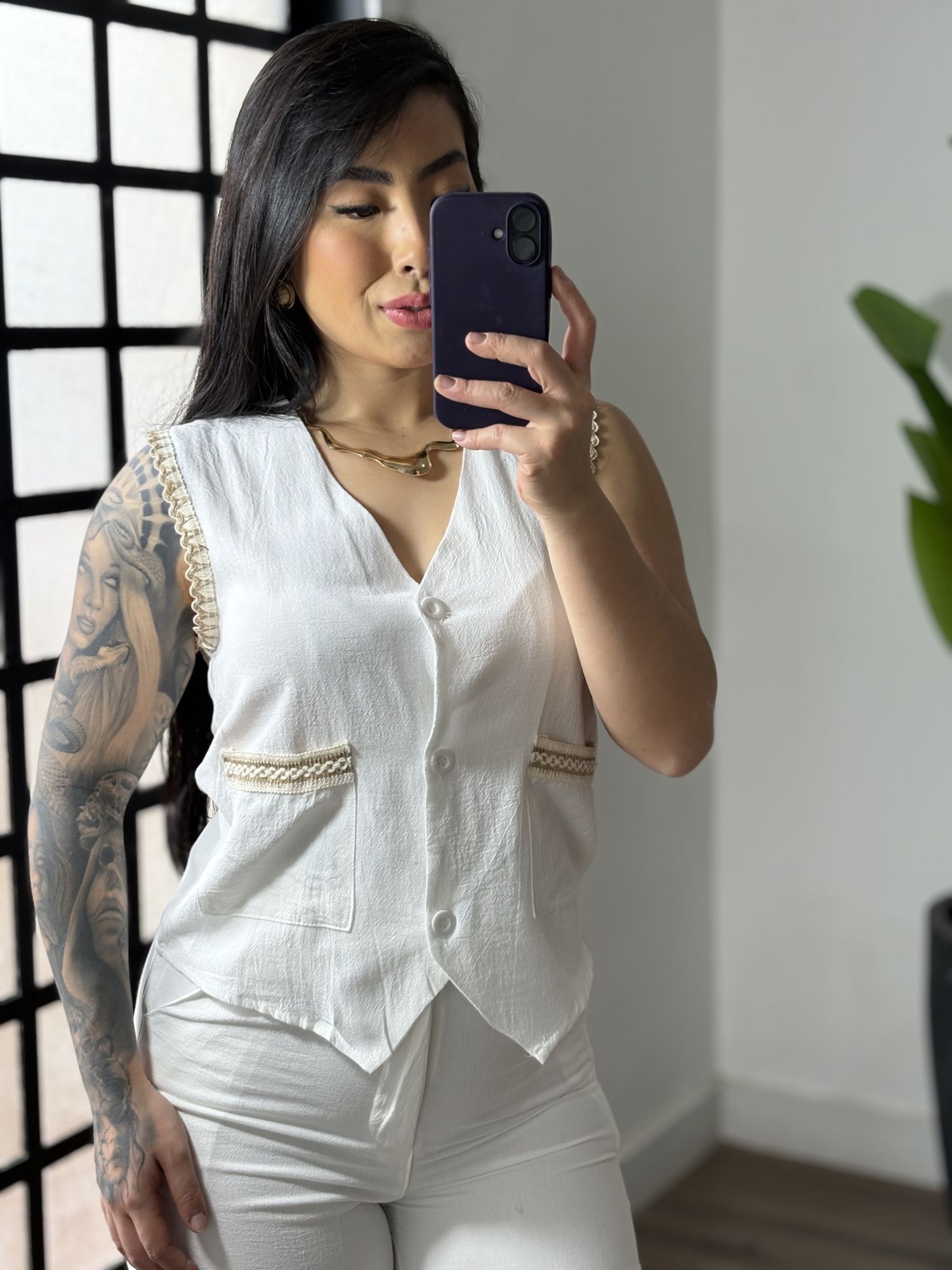 Conjunto Linho Analu 9511 - Branco 