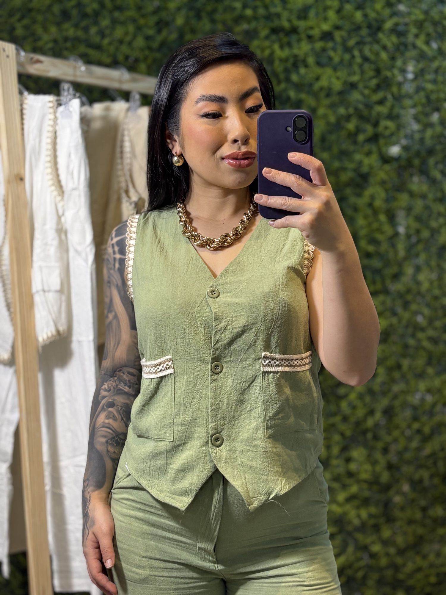 Conjunto Linho Analu 9511- Verde 