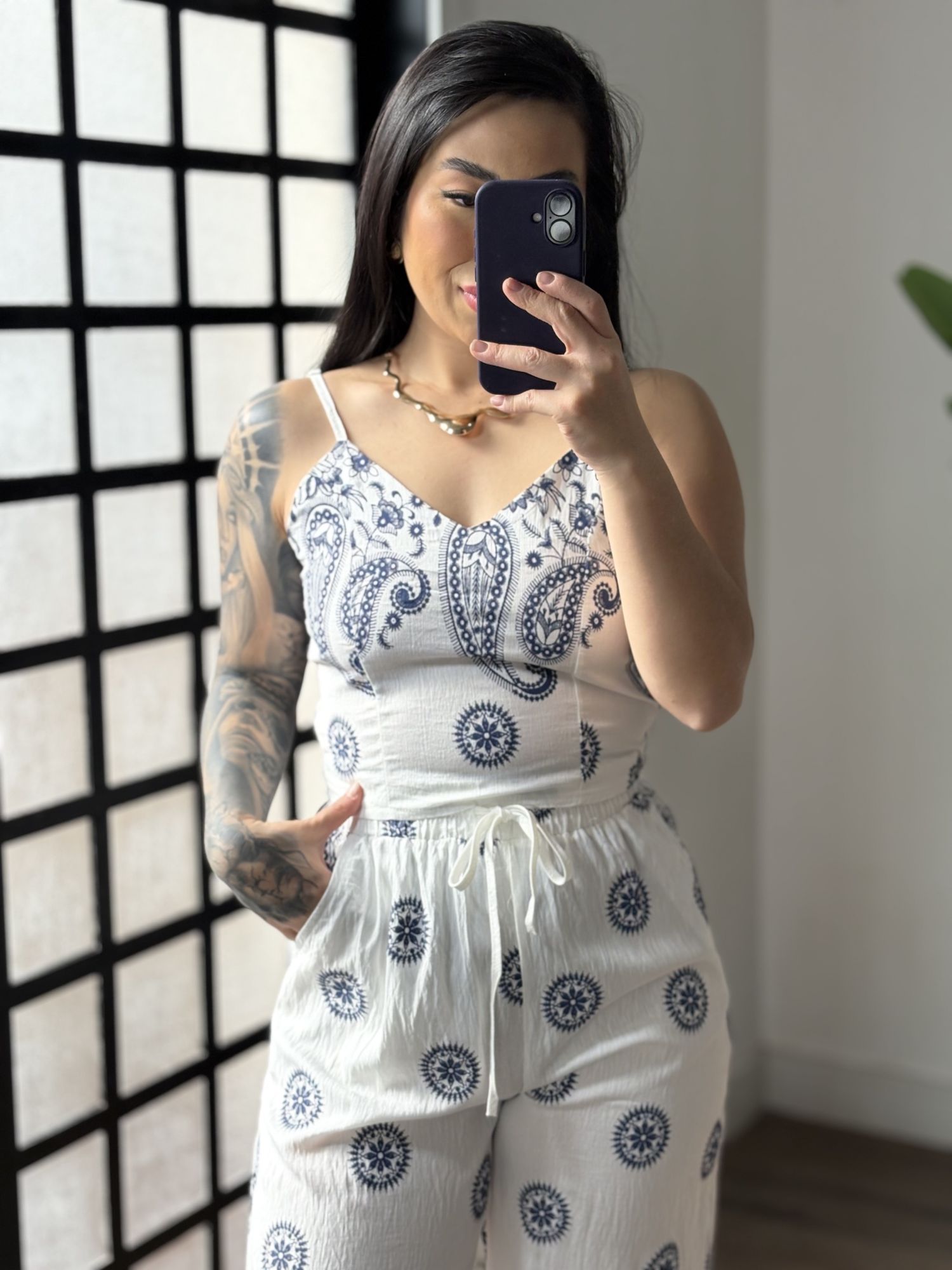 Conjunto Estampado Betta 7176 - Branco 