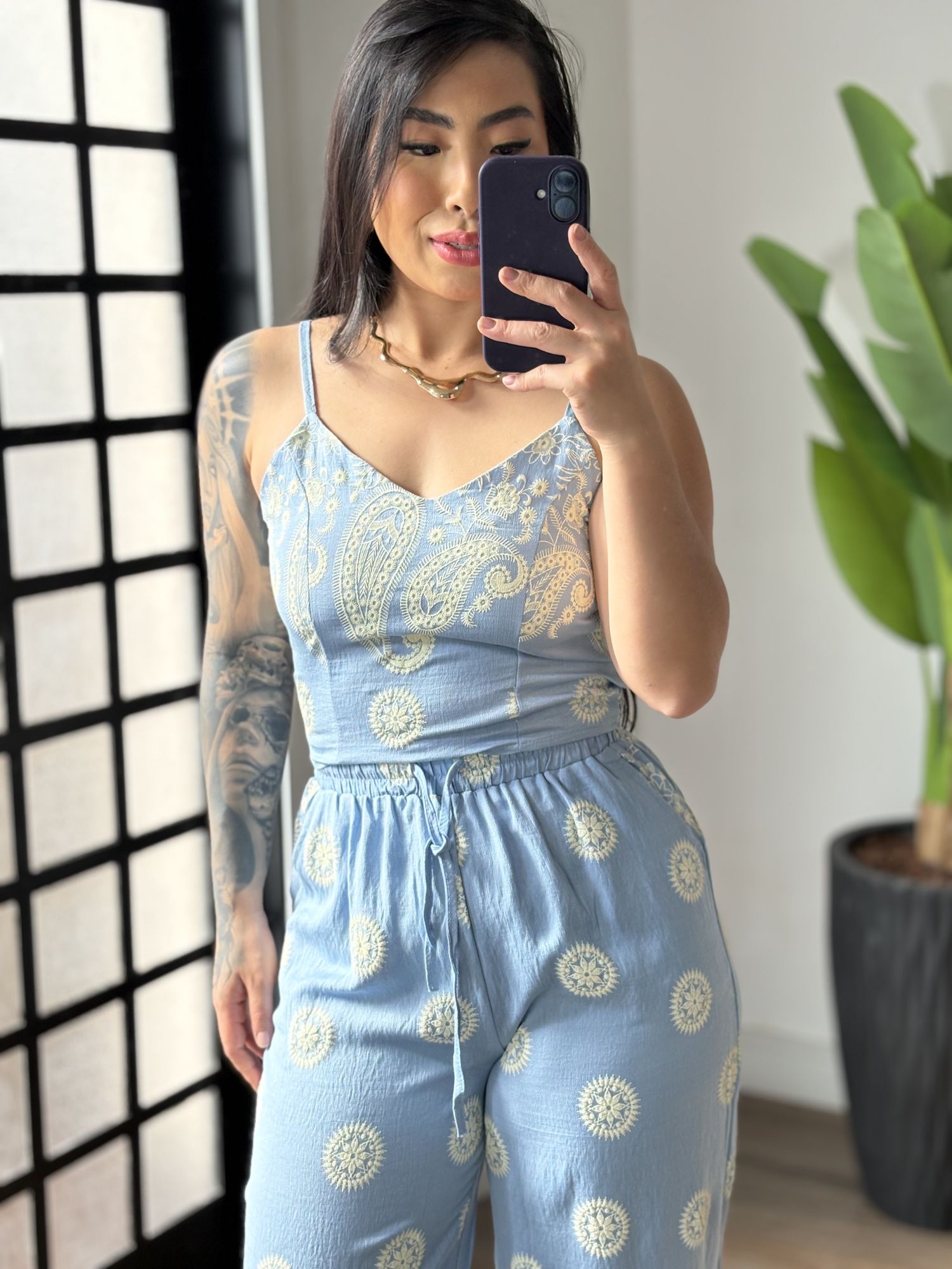 Conjunto Estampado Betta 7176 - Azul 