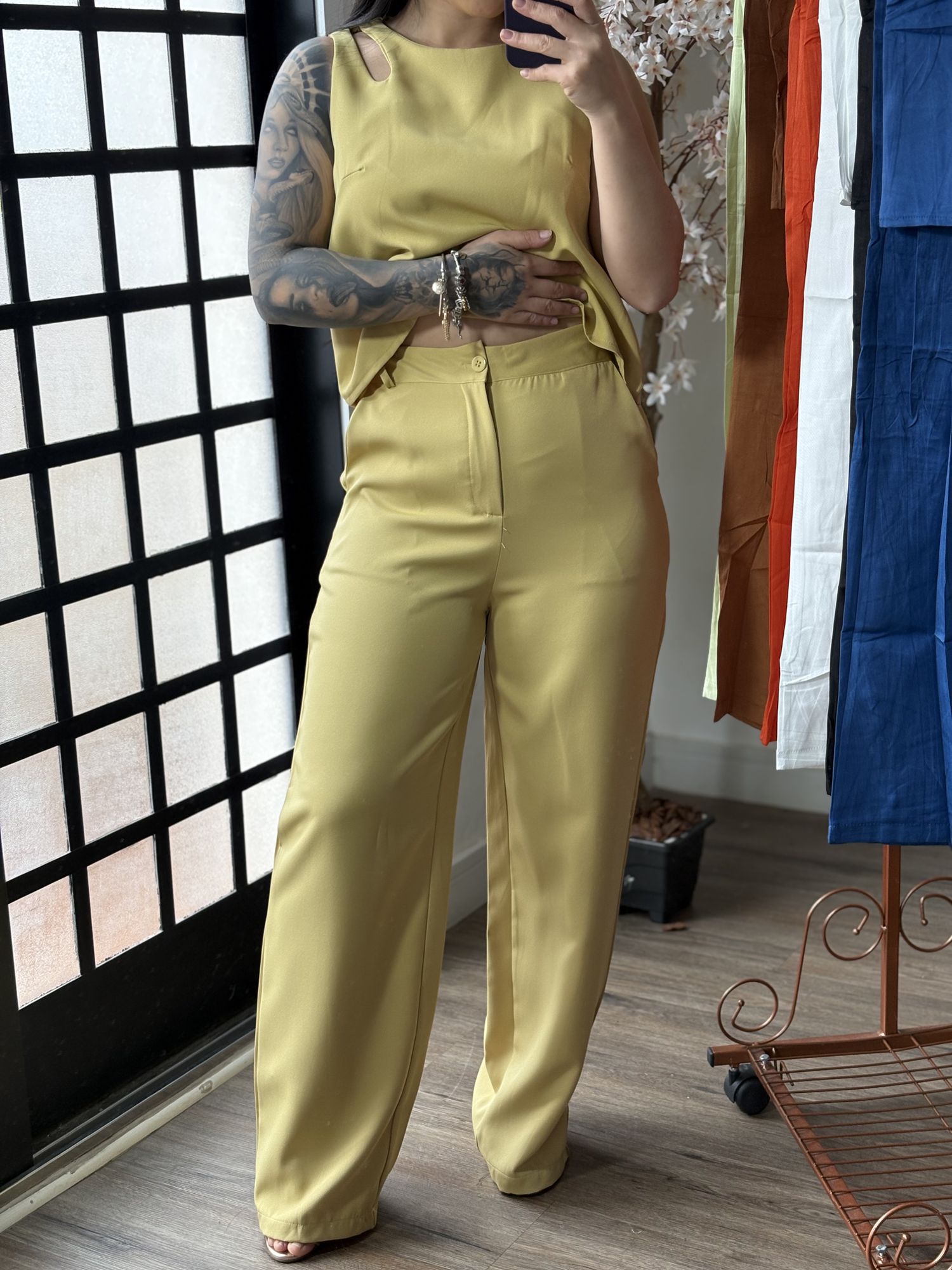 Conjunto Alfaiataria Altezza 1635 - Amarelo C050