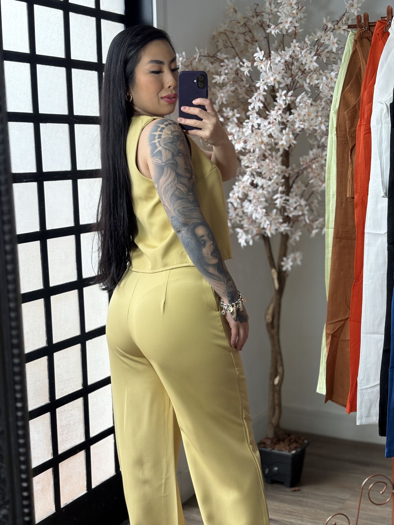 Conjunto Alfaiataria Altezza 1635 - Amarelo C050