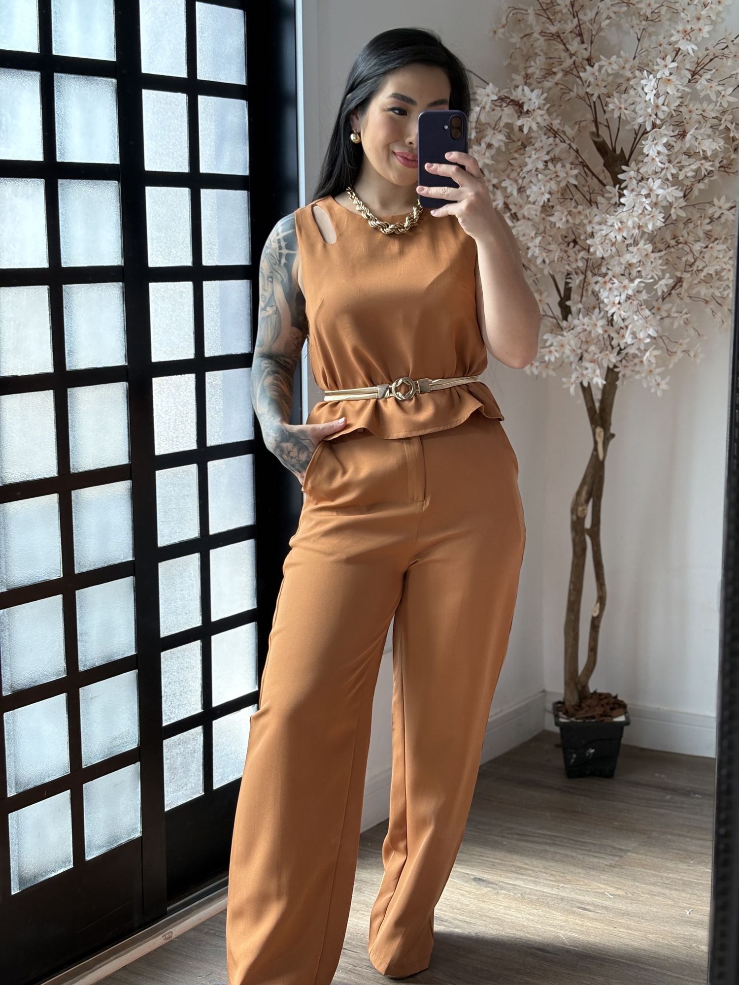 Conjunto Alfaiataria Altezza 1635 - Caramelo C050