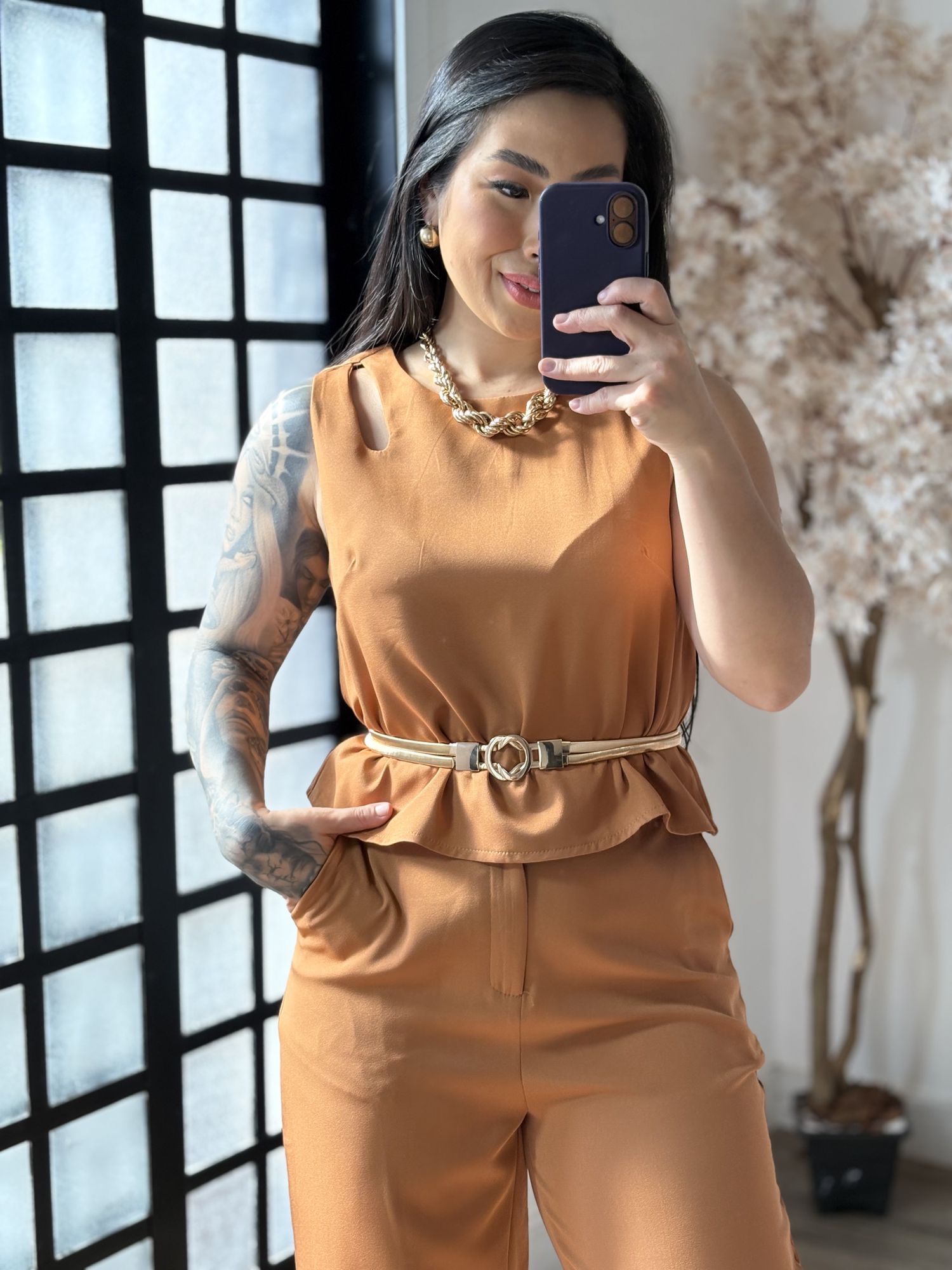 Conjunto Alfaiataria Altezza 1635 - Caramelo C050