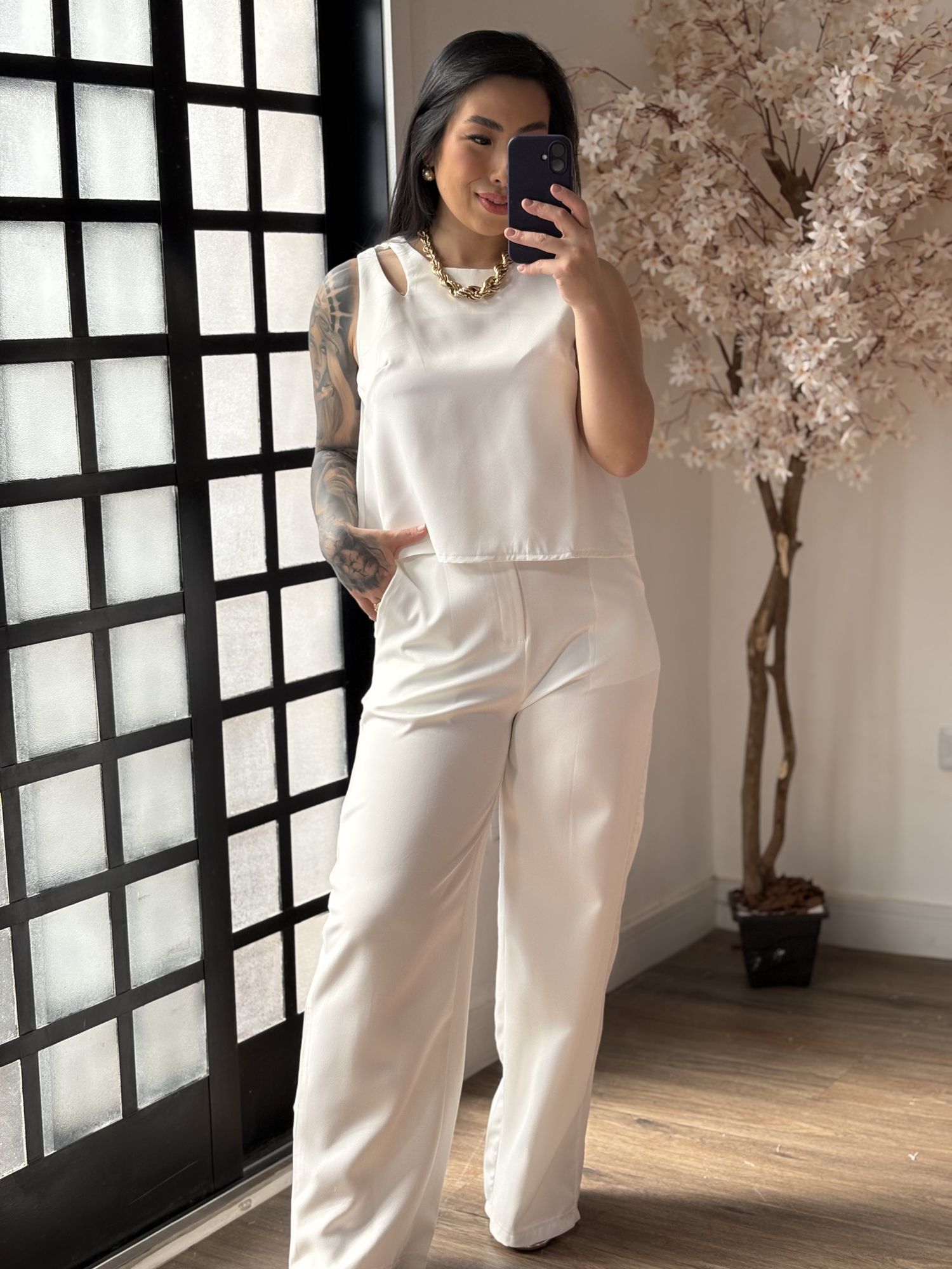 Conjunto Alfaiataria Altezza 1635 - Branco C050