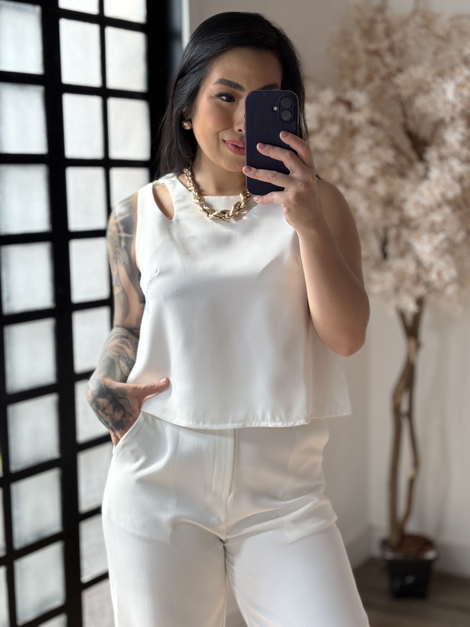 Conjunto Alfaiataria Altezza 1635 - Branco C050