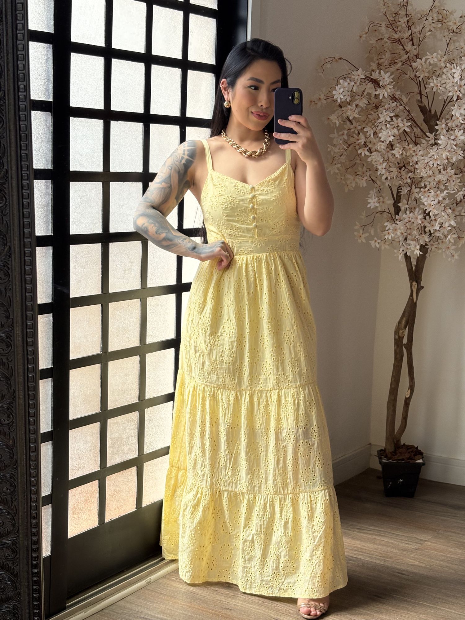 Vestido Lese Maelle 1003 - Amarelo C011