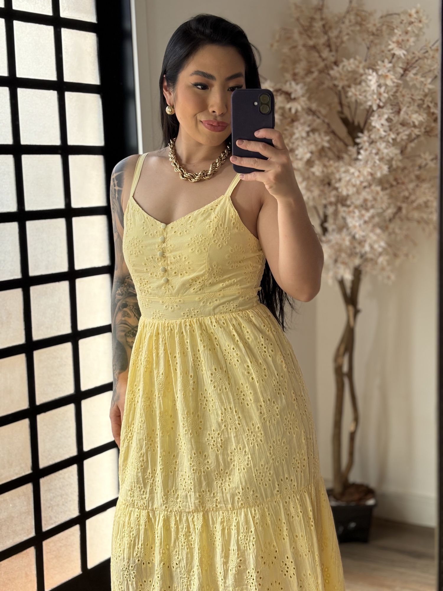 Vestido Lese Maelle 1003 - Amarelo C011