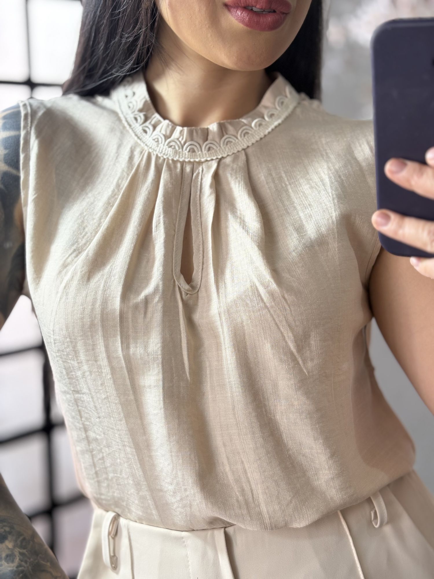 Blusa Delicada Dinora R52 - Bege C089