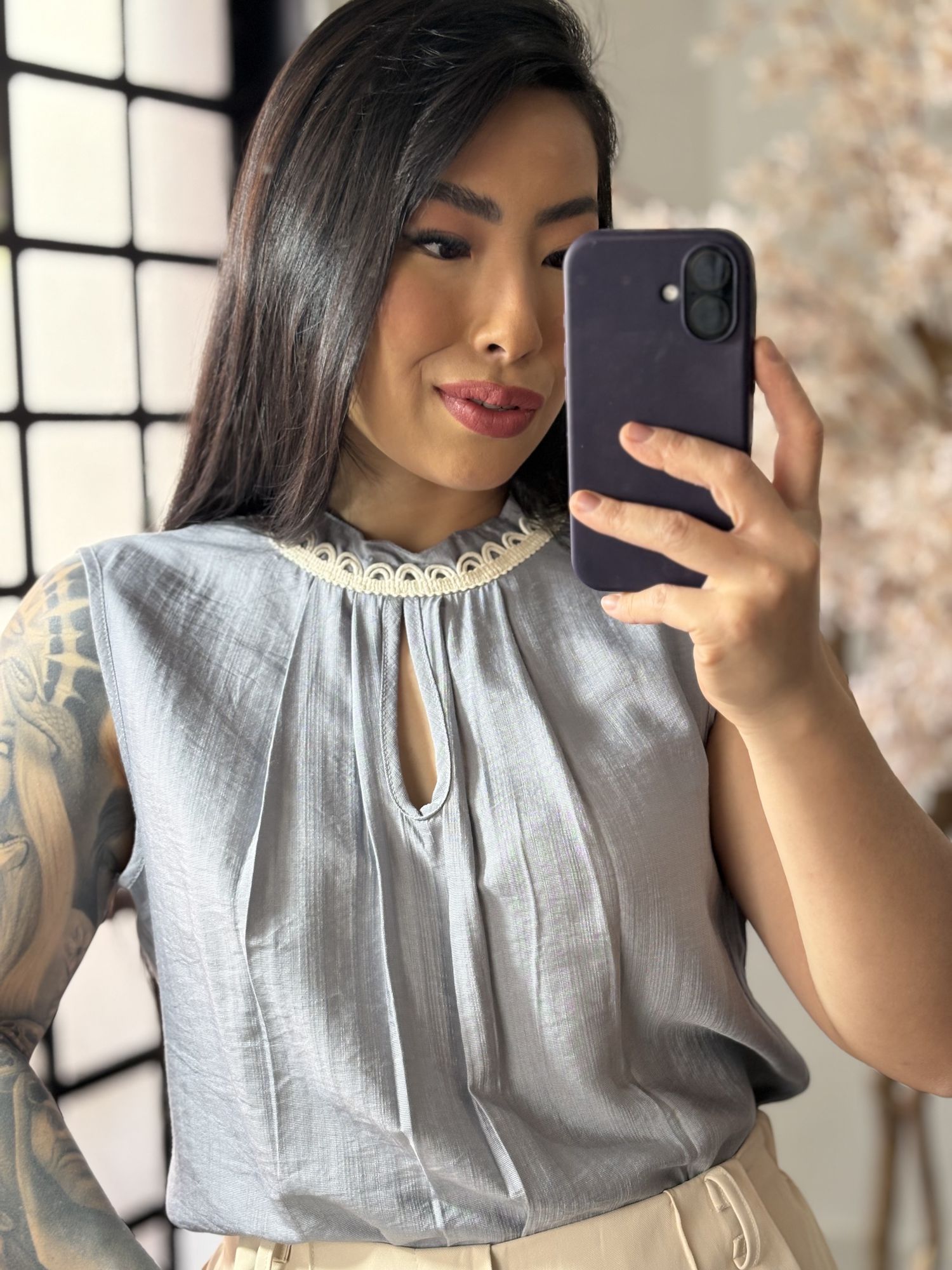 Blusa Delicada Dinora R52 - Cinza C89