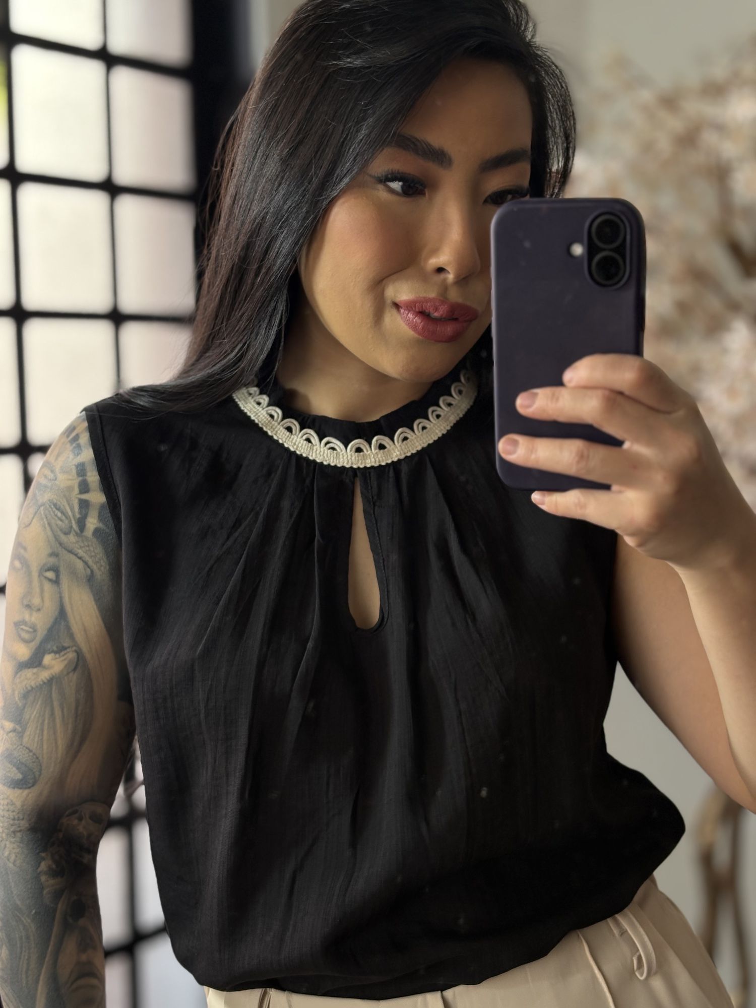 Blusa Delicada Dinora R52 - Preto C089