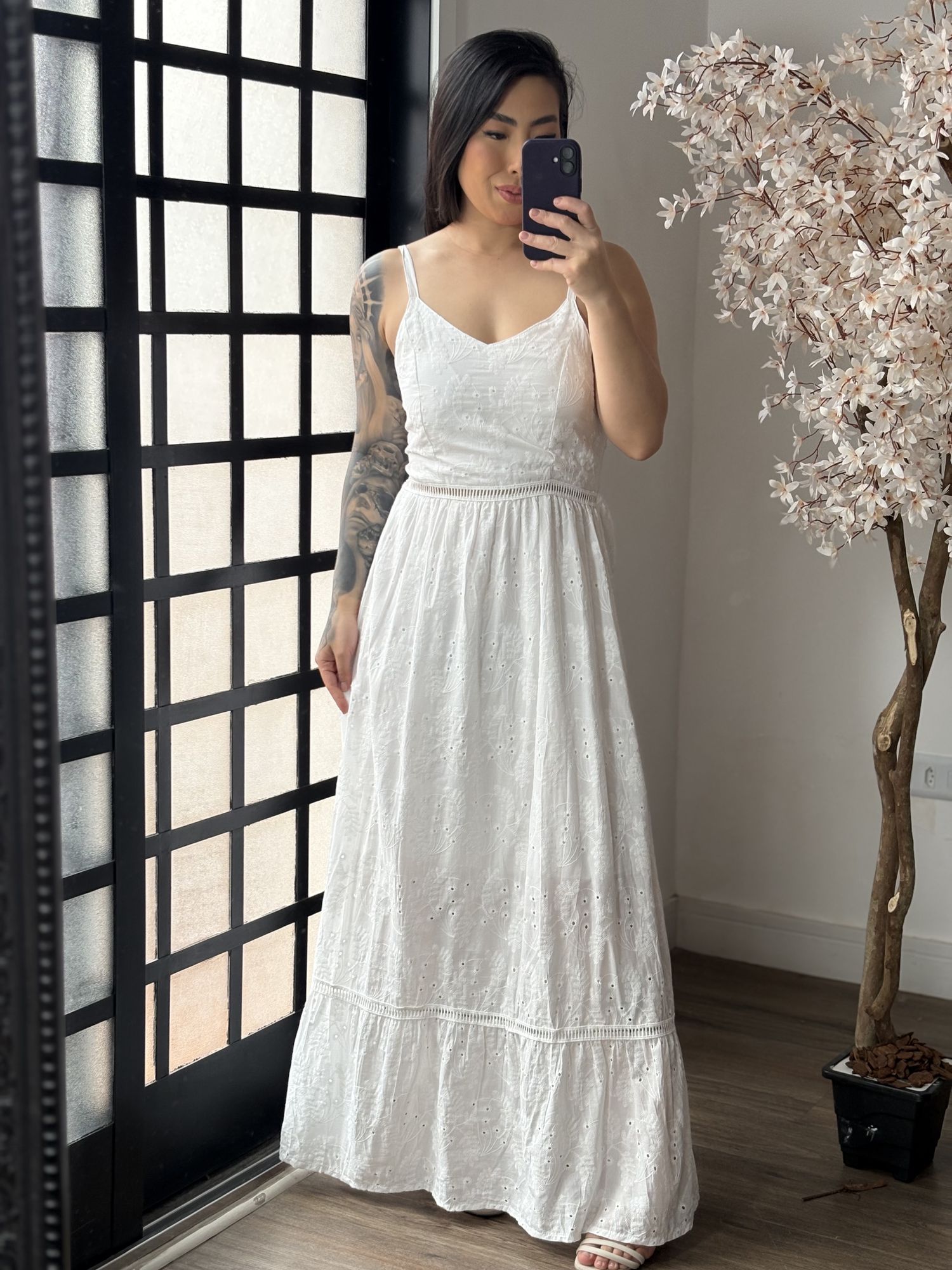 Vestido Longo Lese Nany 1002 - Branco C038