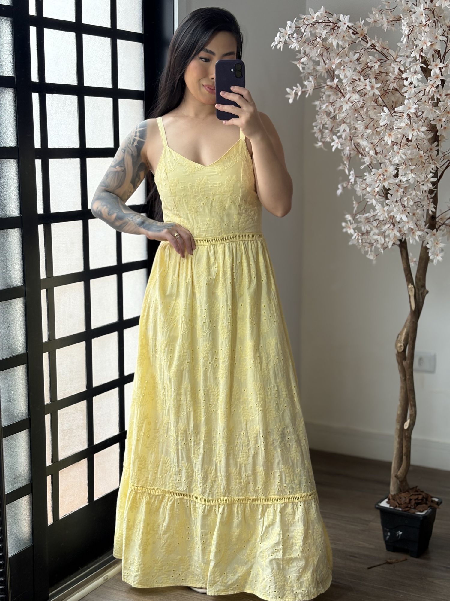 Vestido Longo Lese Nany 1002 - Amarelo C038
