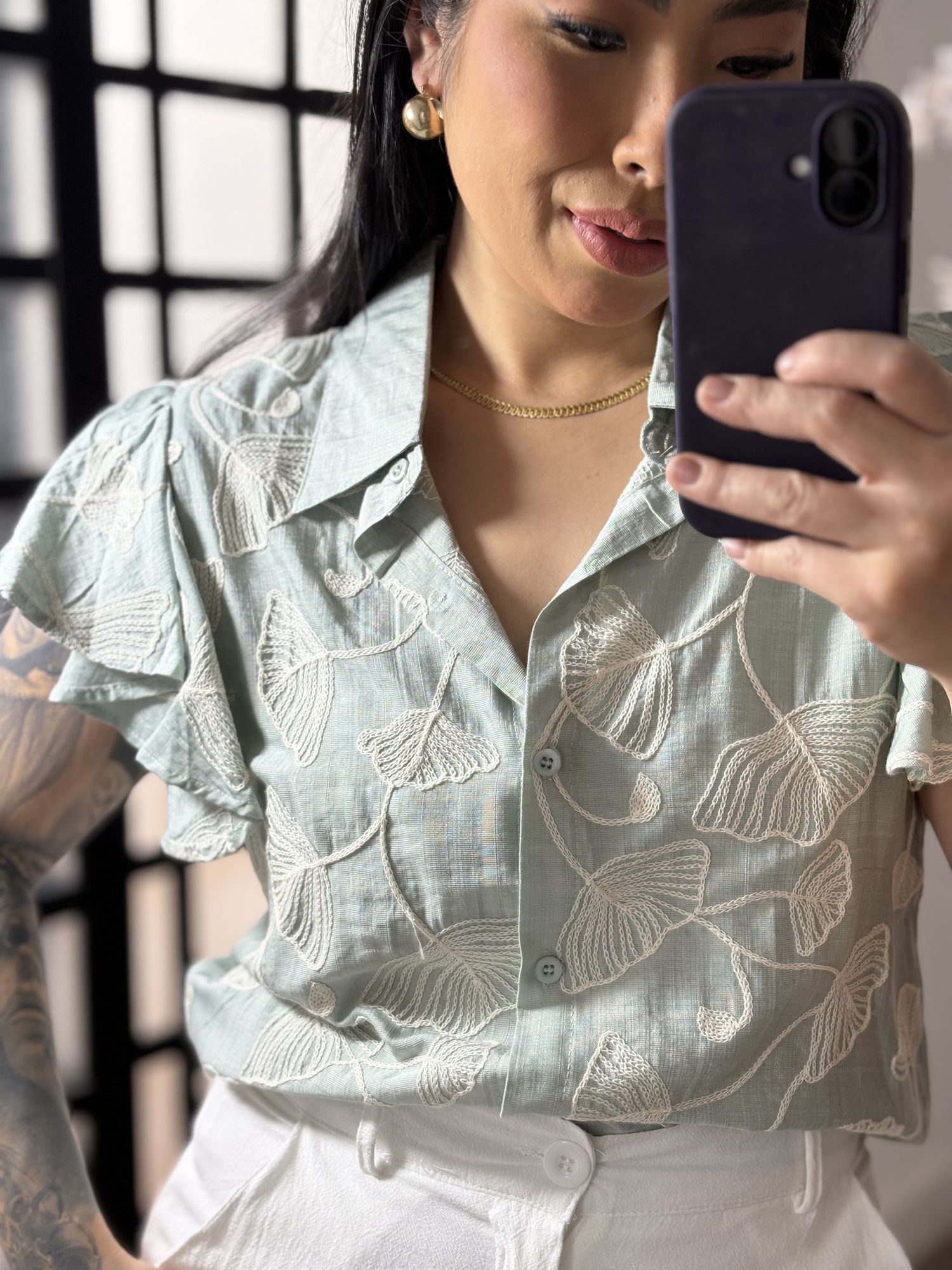 Blusa Bordada Karla 2008 - Verde C091