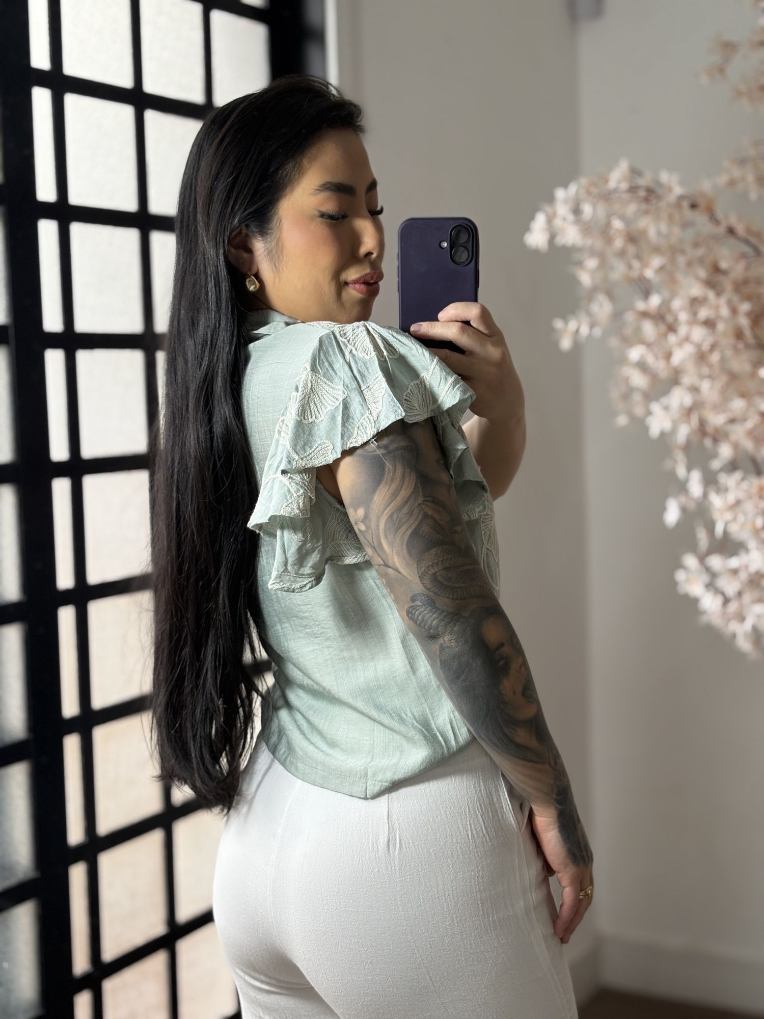 Blusa Bordada Karla 2008 - Verde C091