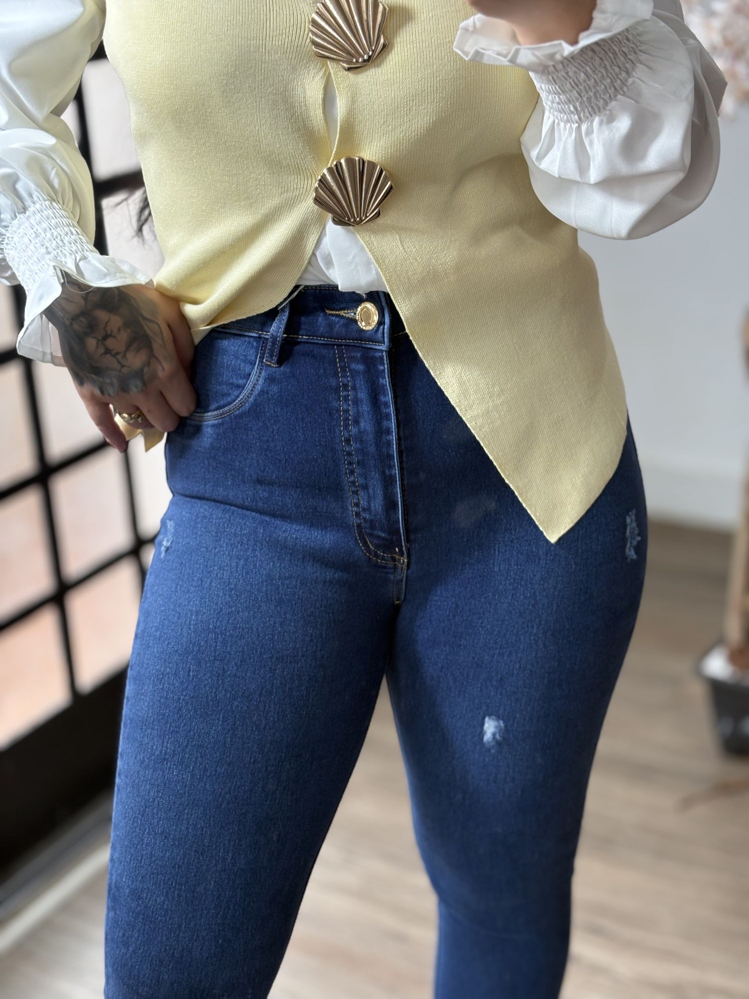 Calça Jeans Skinny 157 - Lavagem Escura 