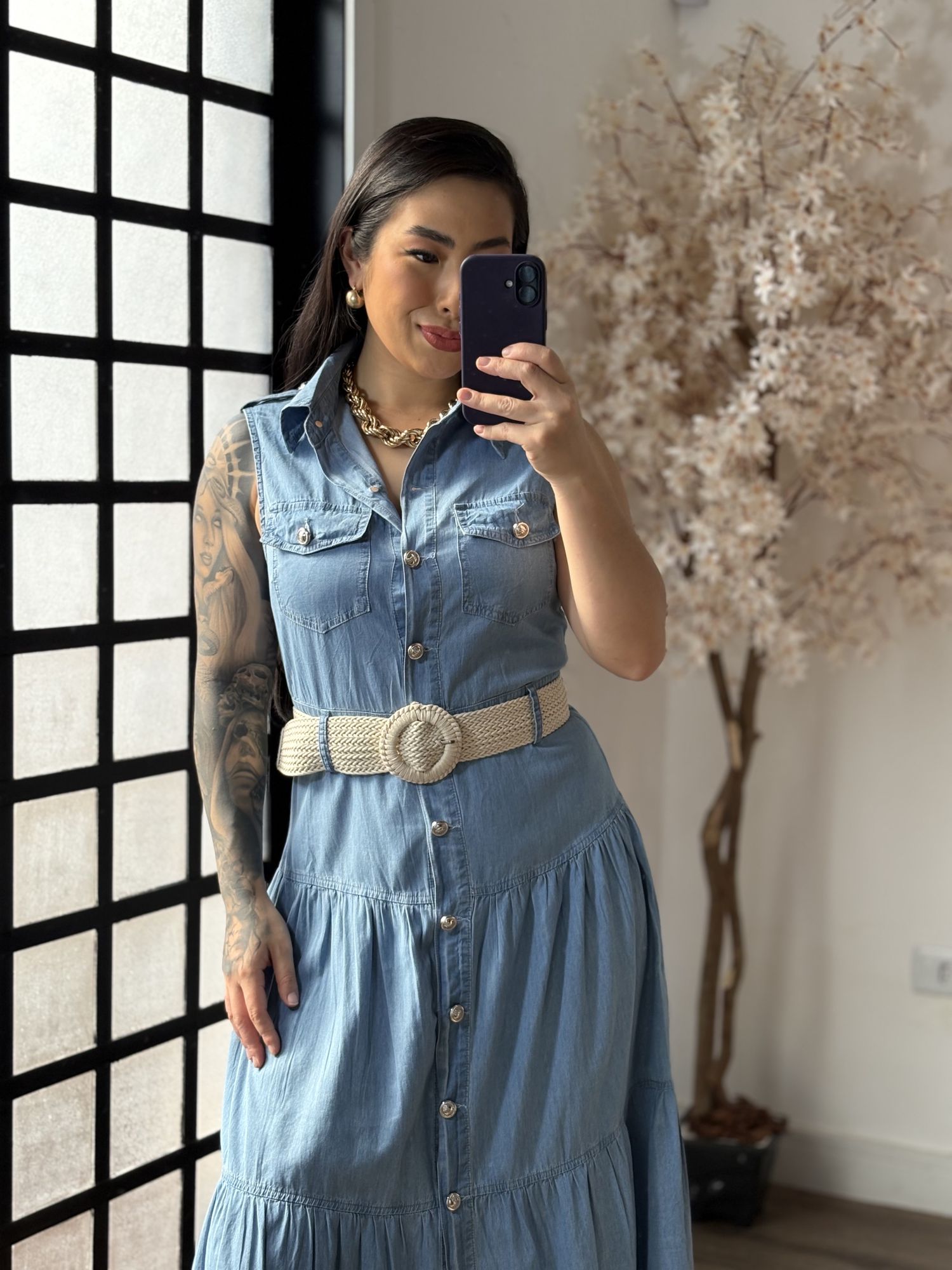 Vestido Jeans Lady 3479 - Claro C060