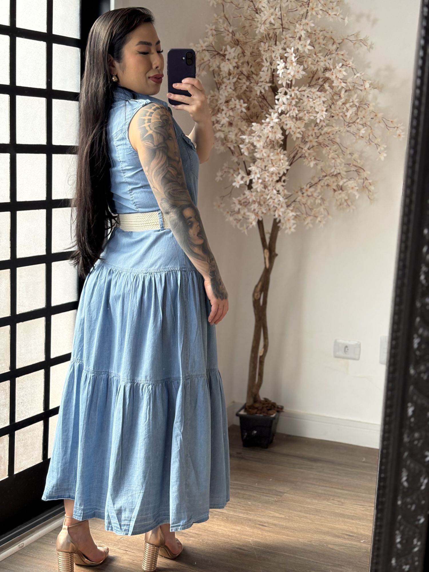 Vestido Jeans Lady 3479 - Claro C060