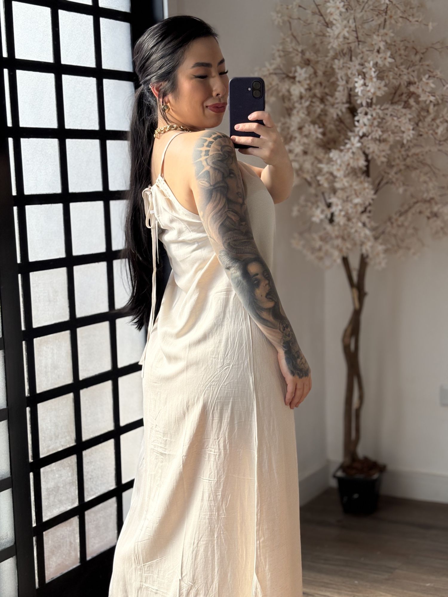 Vestido Longo Linho Importado Dandara 3176 - Cru C062