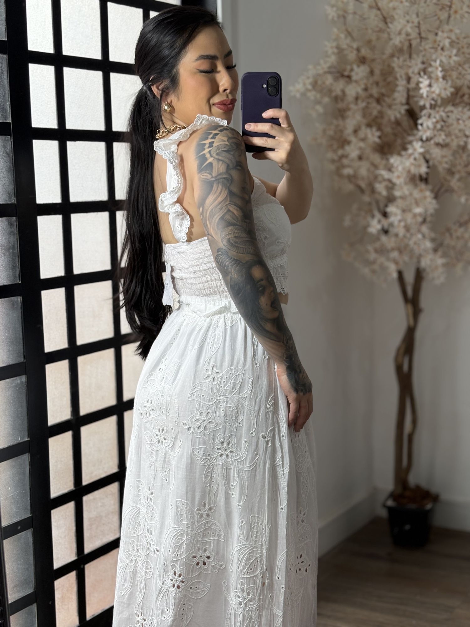 Conjunto Saia Lese Margarida M012 - Branco C055