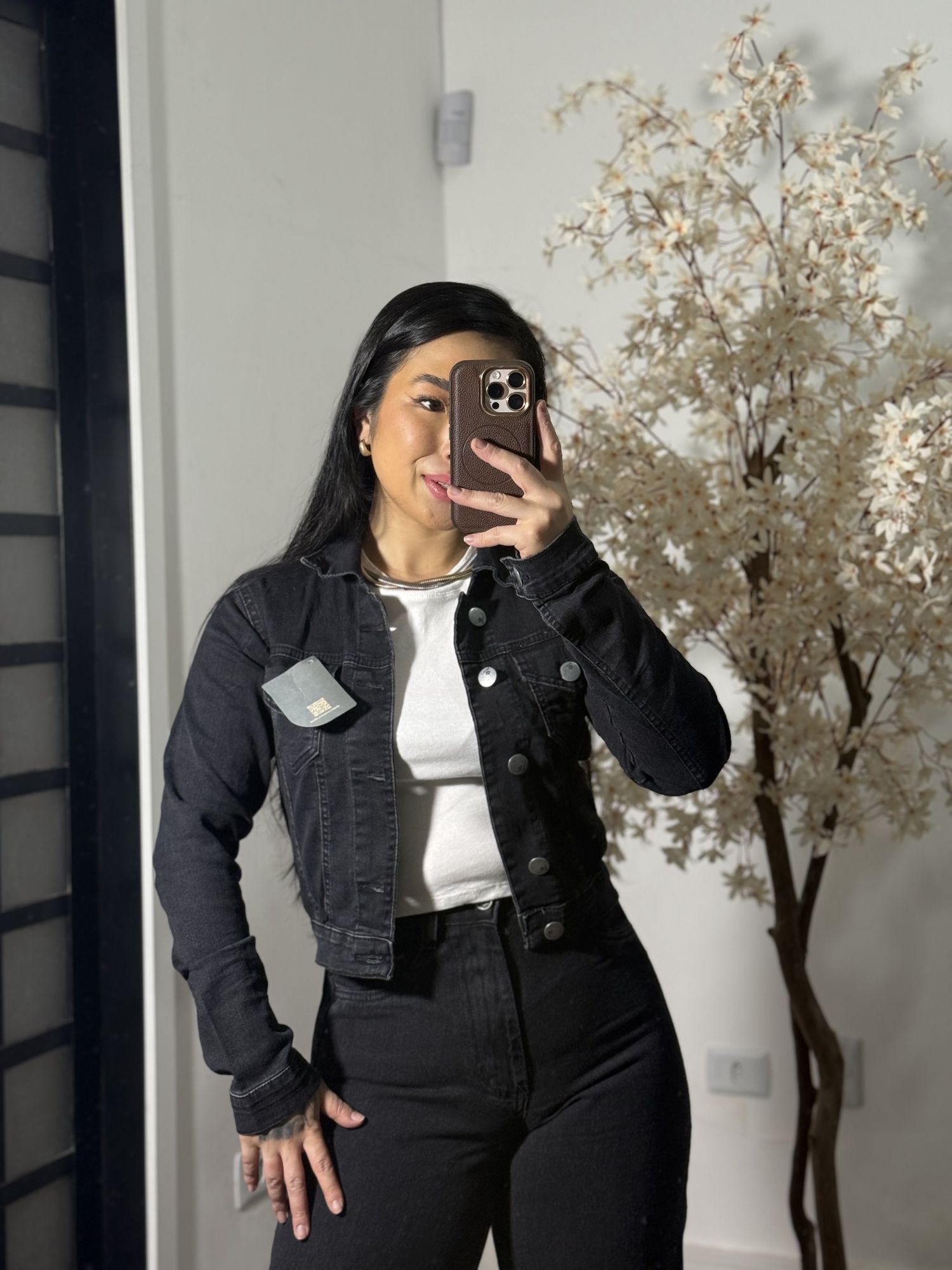 Jaqueta Jeans 1282 - Preto C064