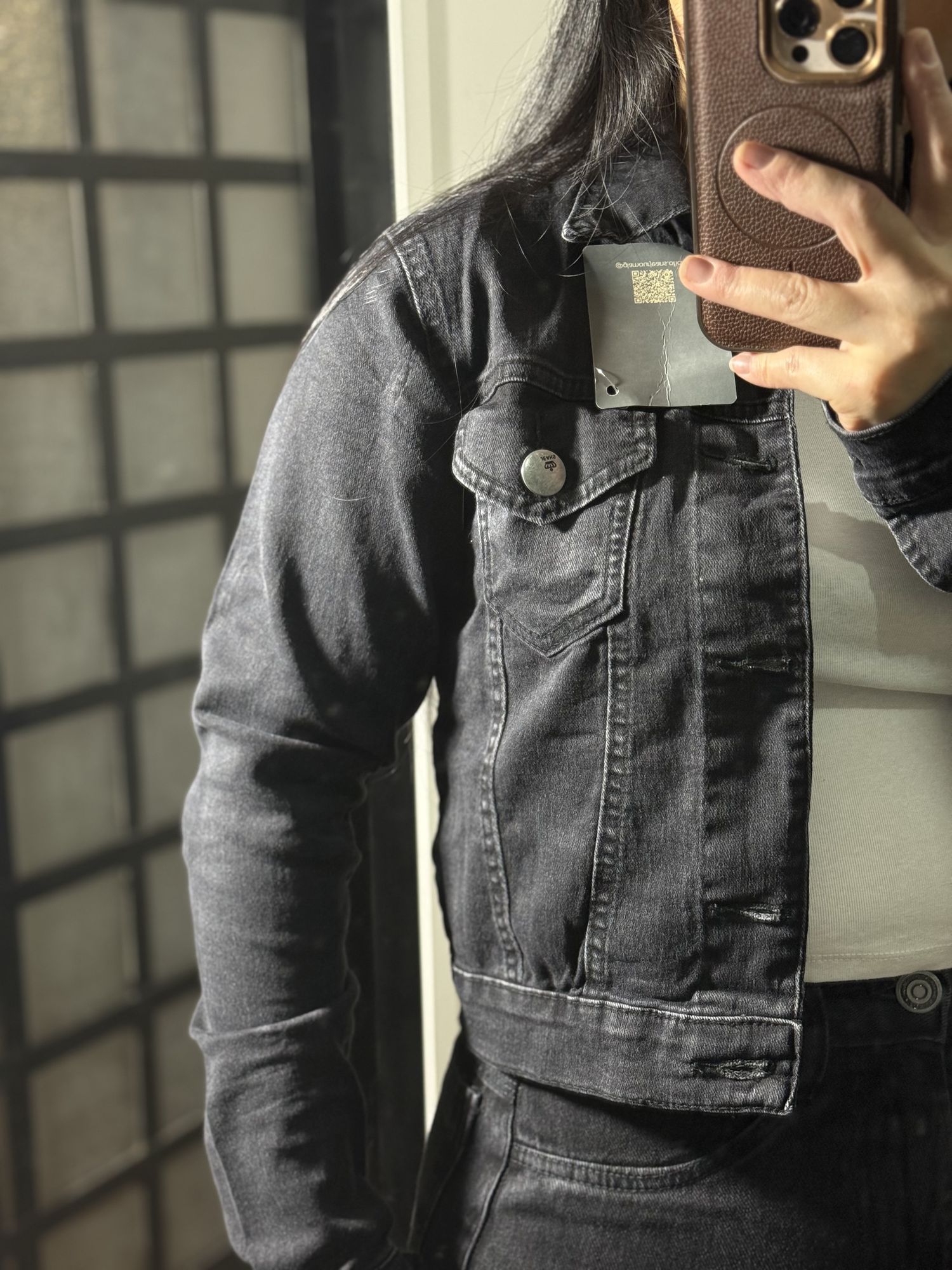 Jaqueta Jeans 1282 - Preto C064