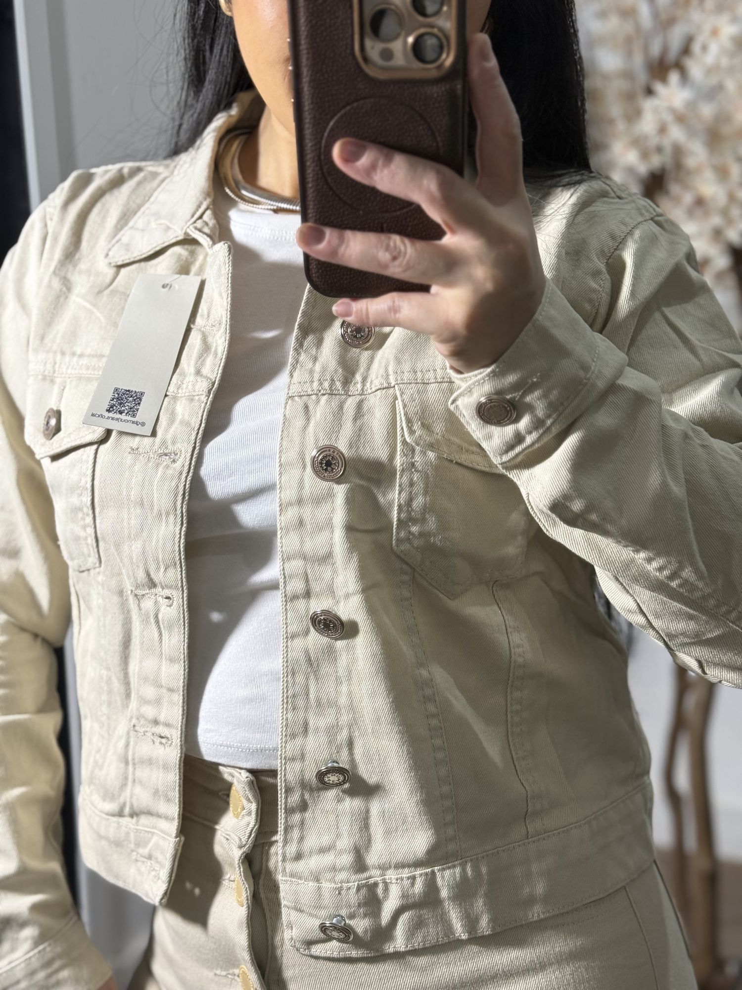 Jaqueta Jeans 949 - Bege C064