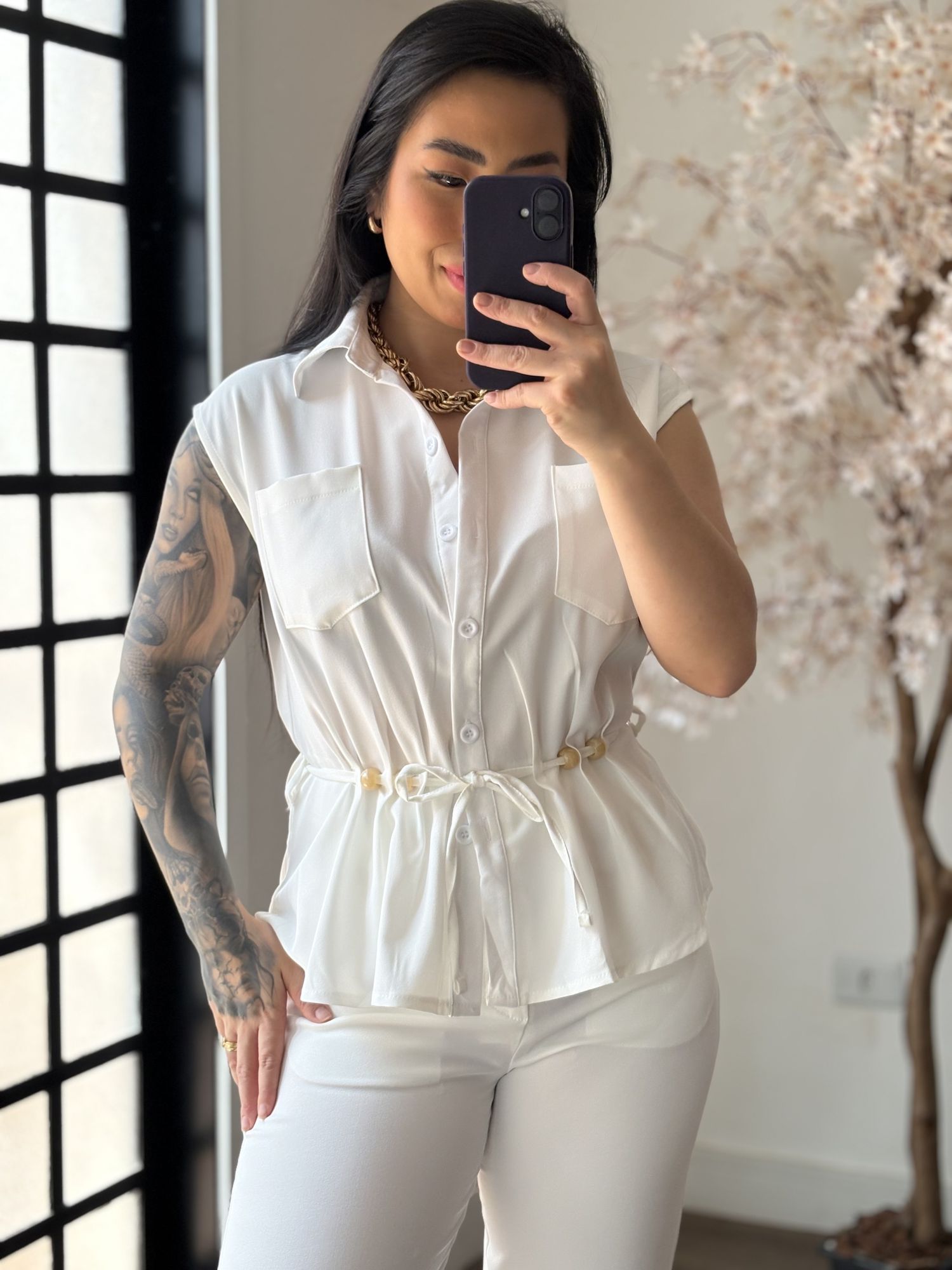 Conjunto Linho Beatriz 396 - Branco C049