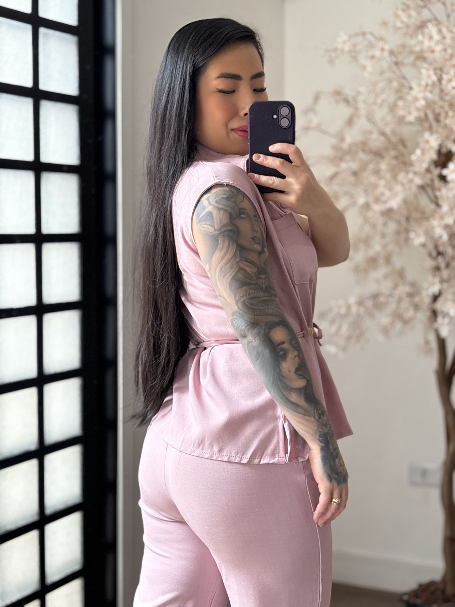 Conjunto Linho Beatriz 396 - Rosa C049