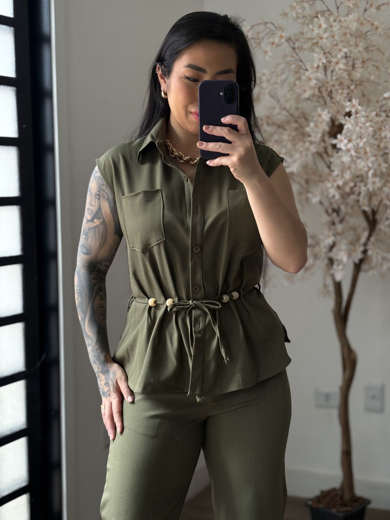 Conjunto Linho Beatriz 396 - Verde C049