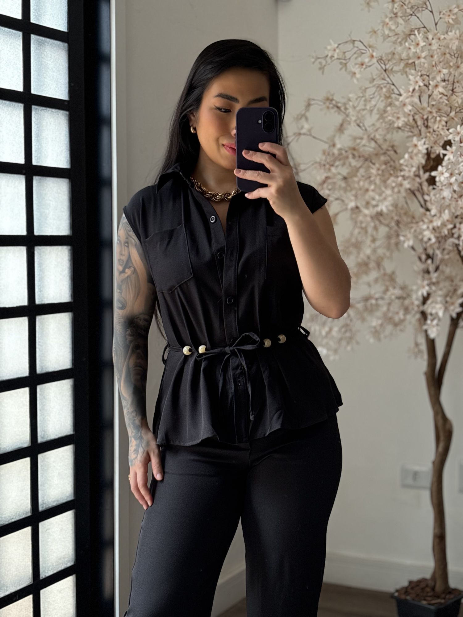 Conjunto Linho Beatriz 396 - Preto C049