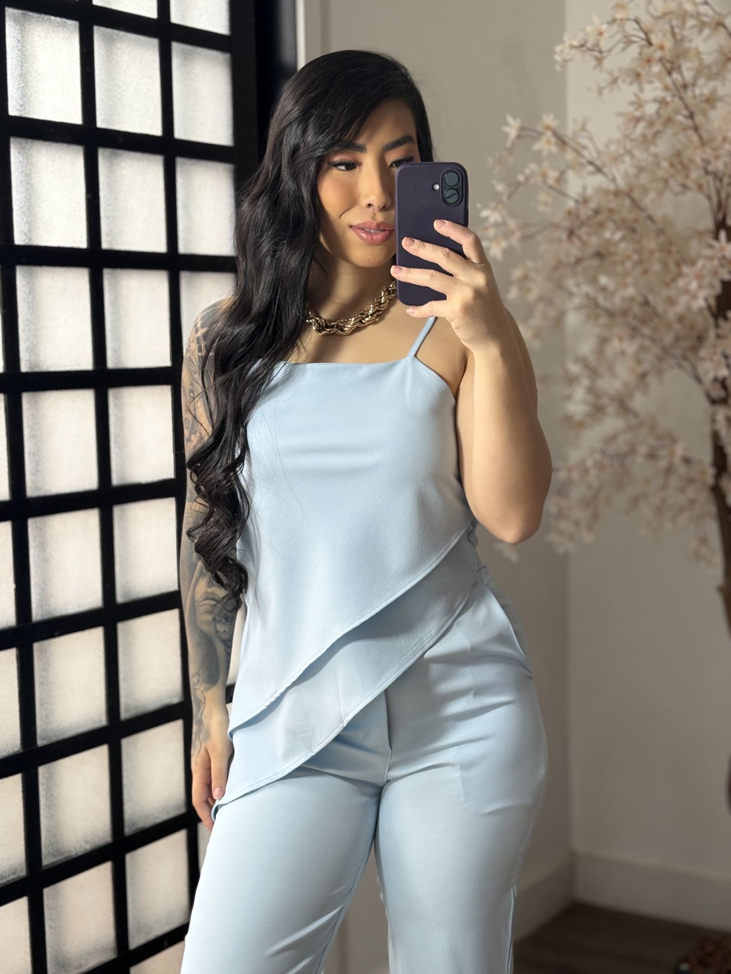 Conjunto Alfaiataria Gabi 6091 - Azul Claro C017