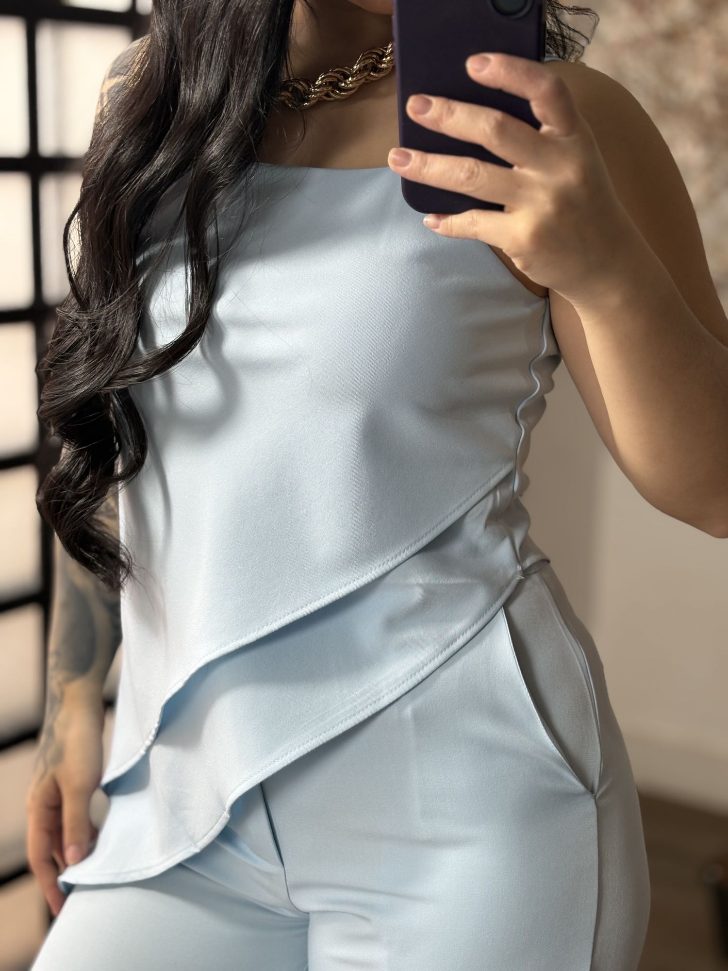 Conjunto Alfaiataria Gabi 6091 - Azul Claro C017