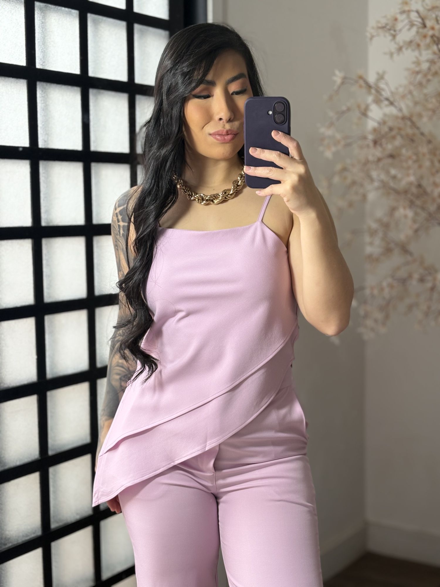 Conjunto Alfaiataria Gabi 6091 - Rosa Claro C017