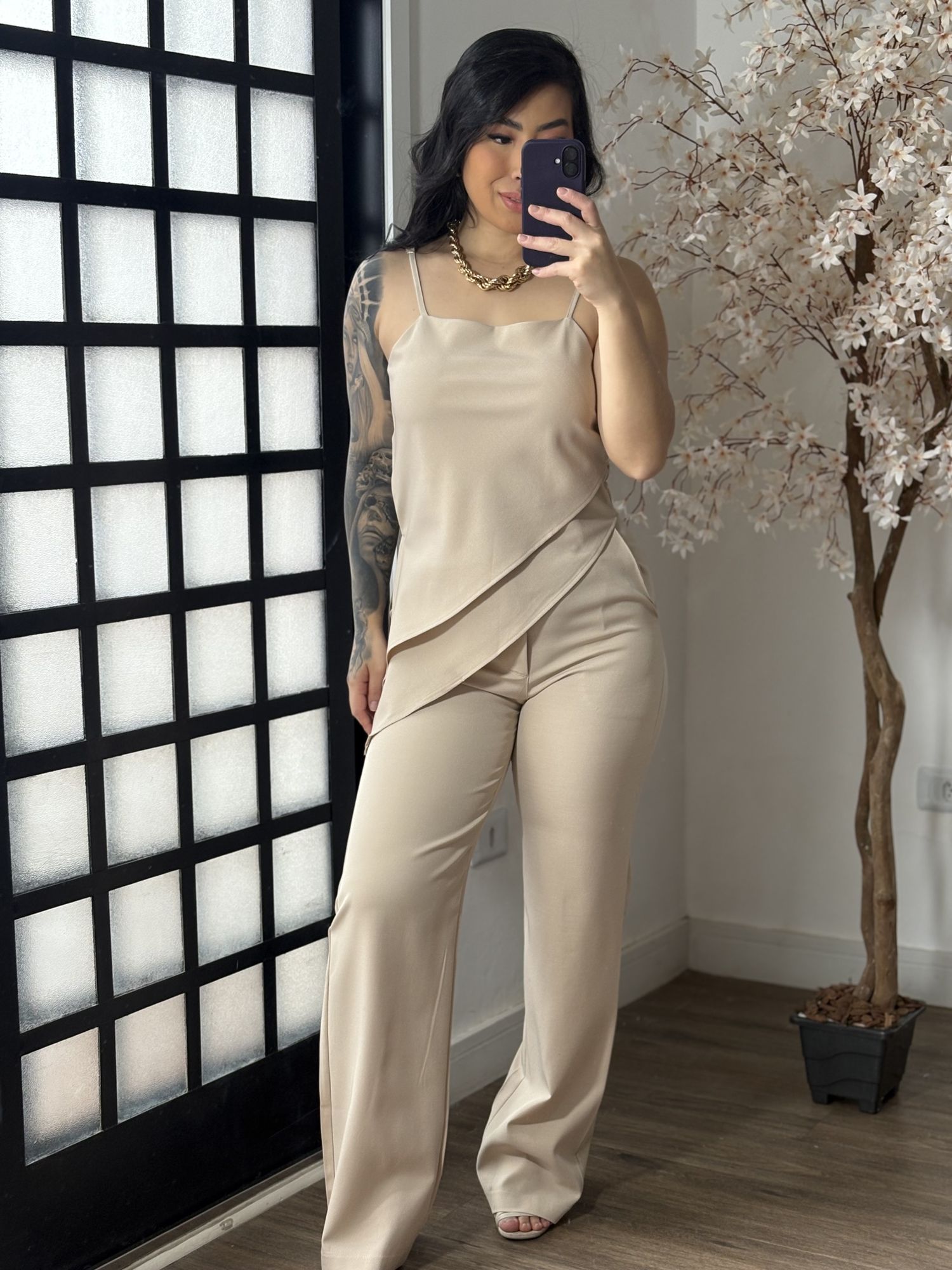 Conjunto Alfaiataria Gabi 6091 - Bege C017