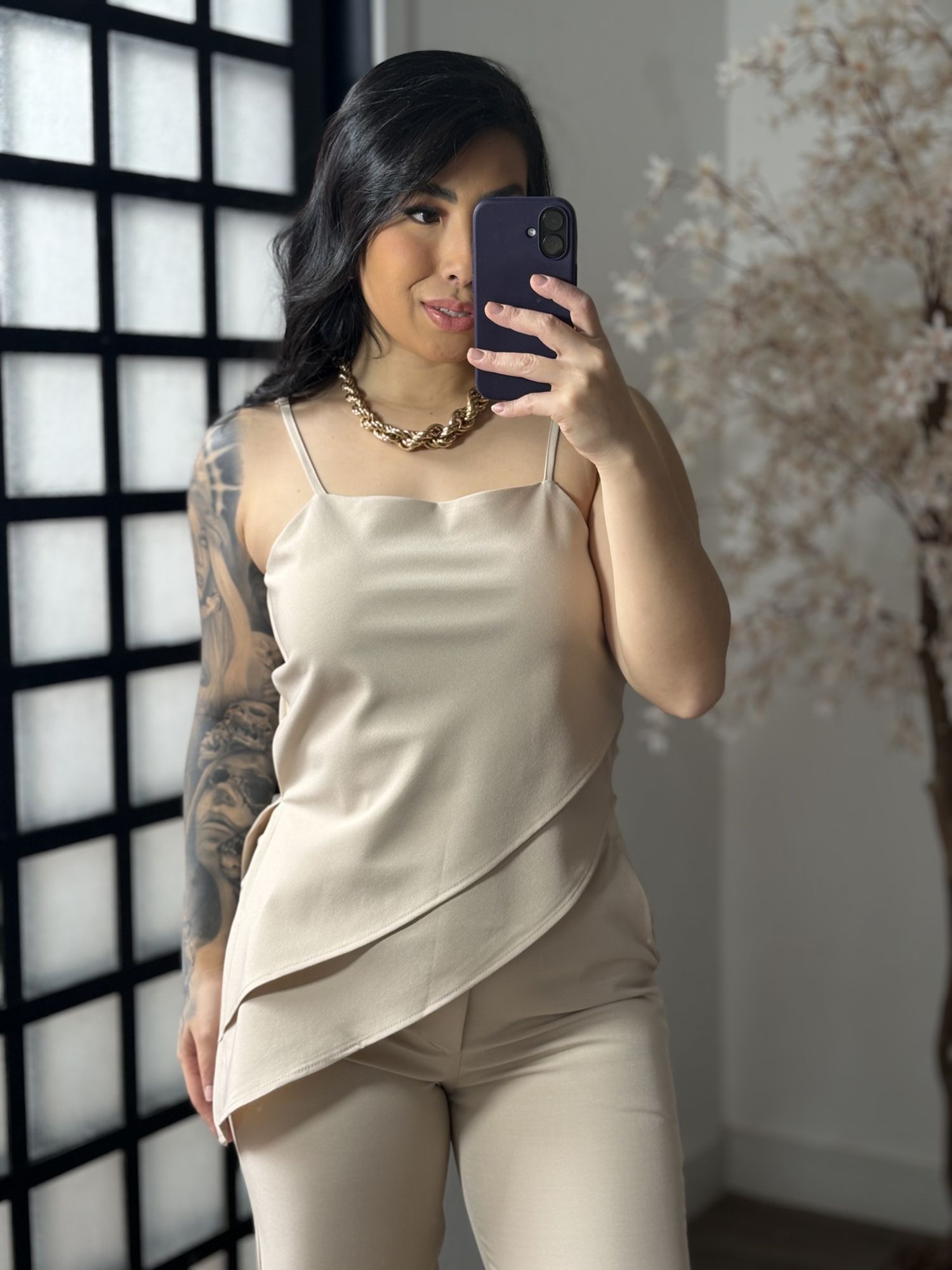 Conjunto Alfaiataria Gabi 6091 - Bege C017