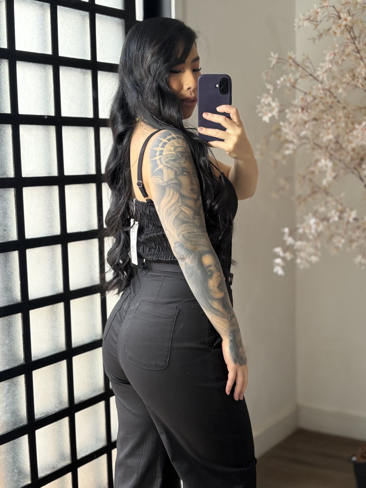 Macacao Linho com Cinto Zoe L007 - Preto C053