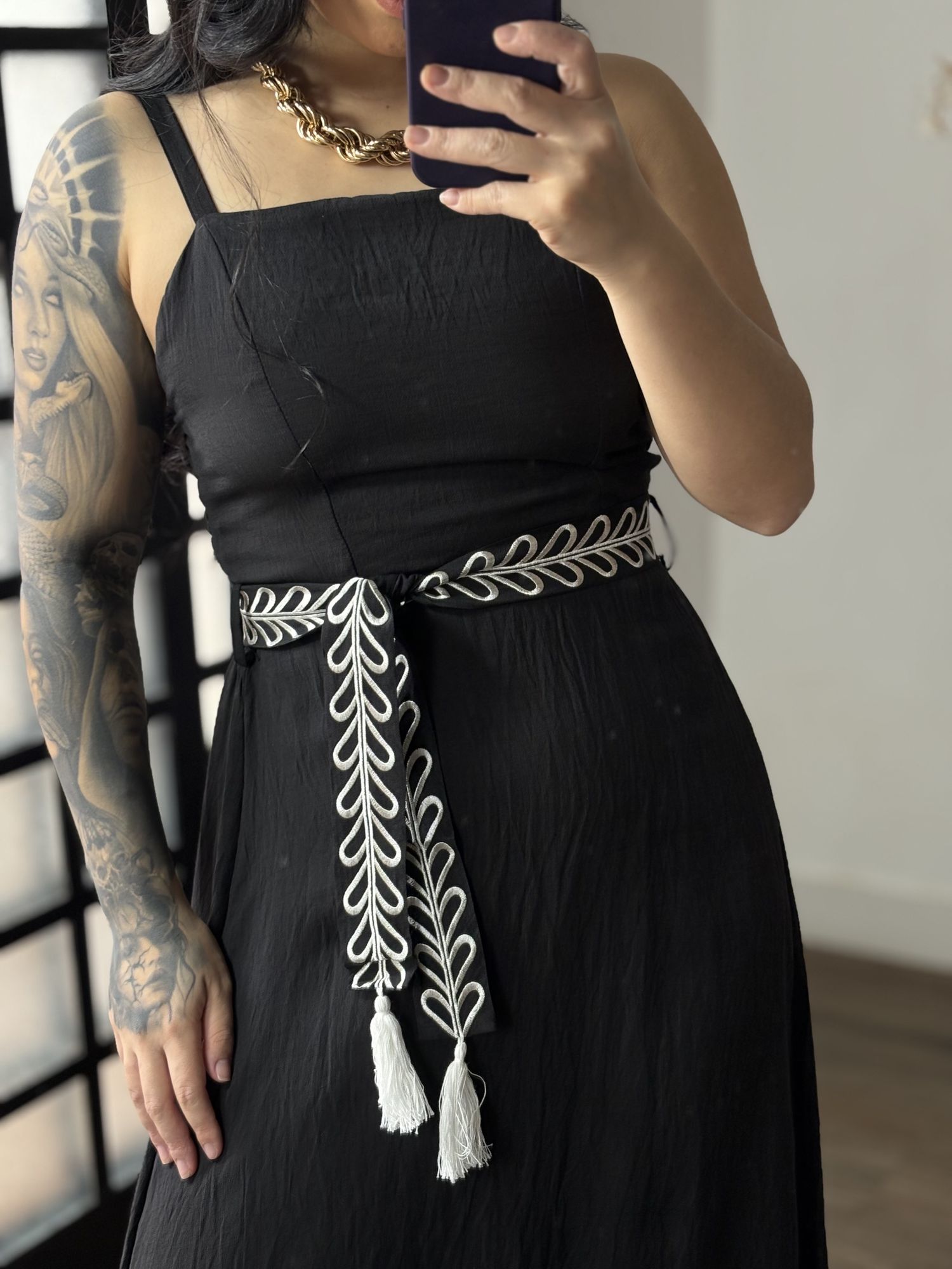 Vestido Bordado Ines Y080 - Preto C055