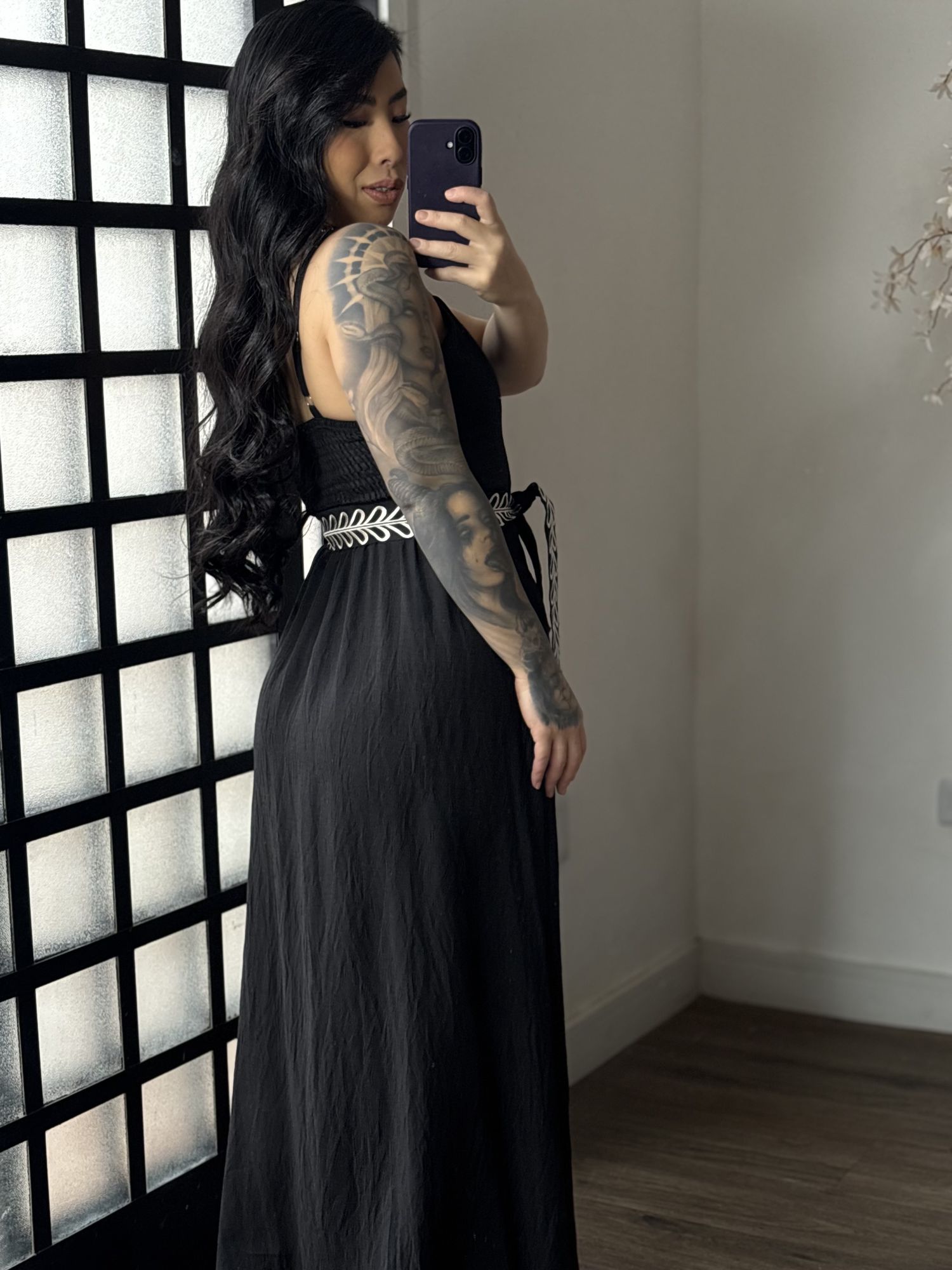 Vestido Bordado Ines Y080 - Preto C055