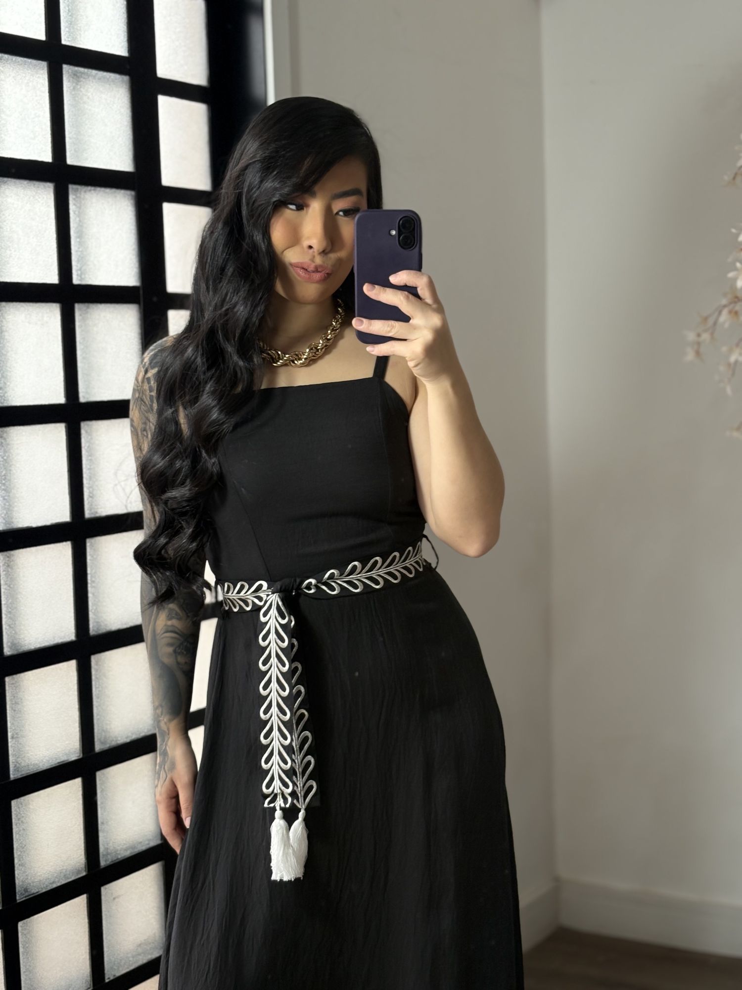 Vestido Bordado Ines Y080 - Preto C055