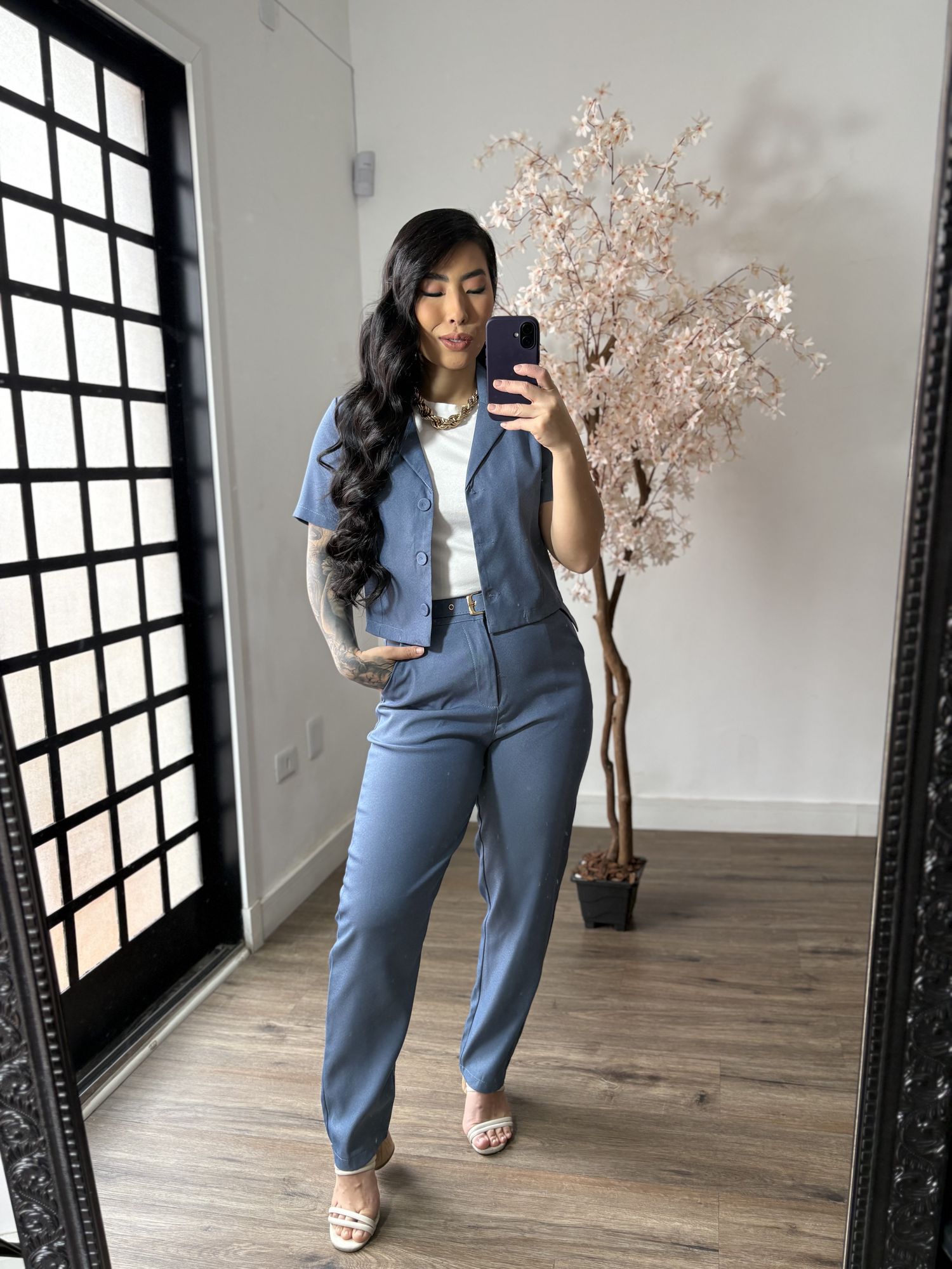 Conjunto Alfaiataria Lina 9155 - Azul C020