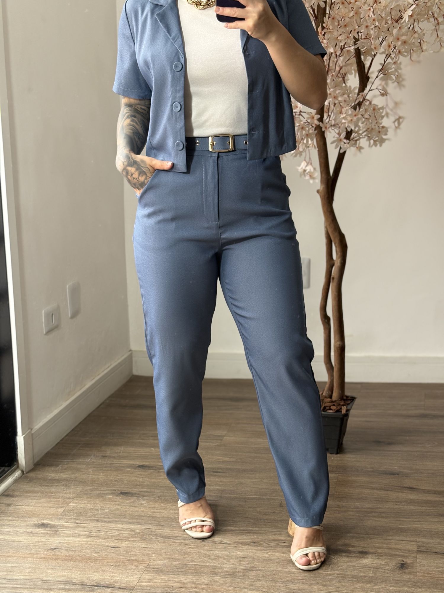 Conjunto Alfaiataria Lina 9155 - Azul C020