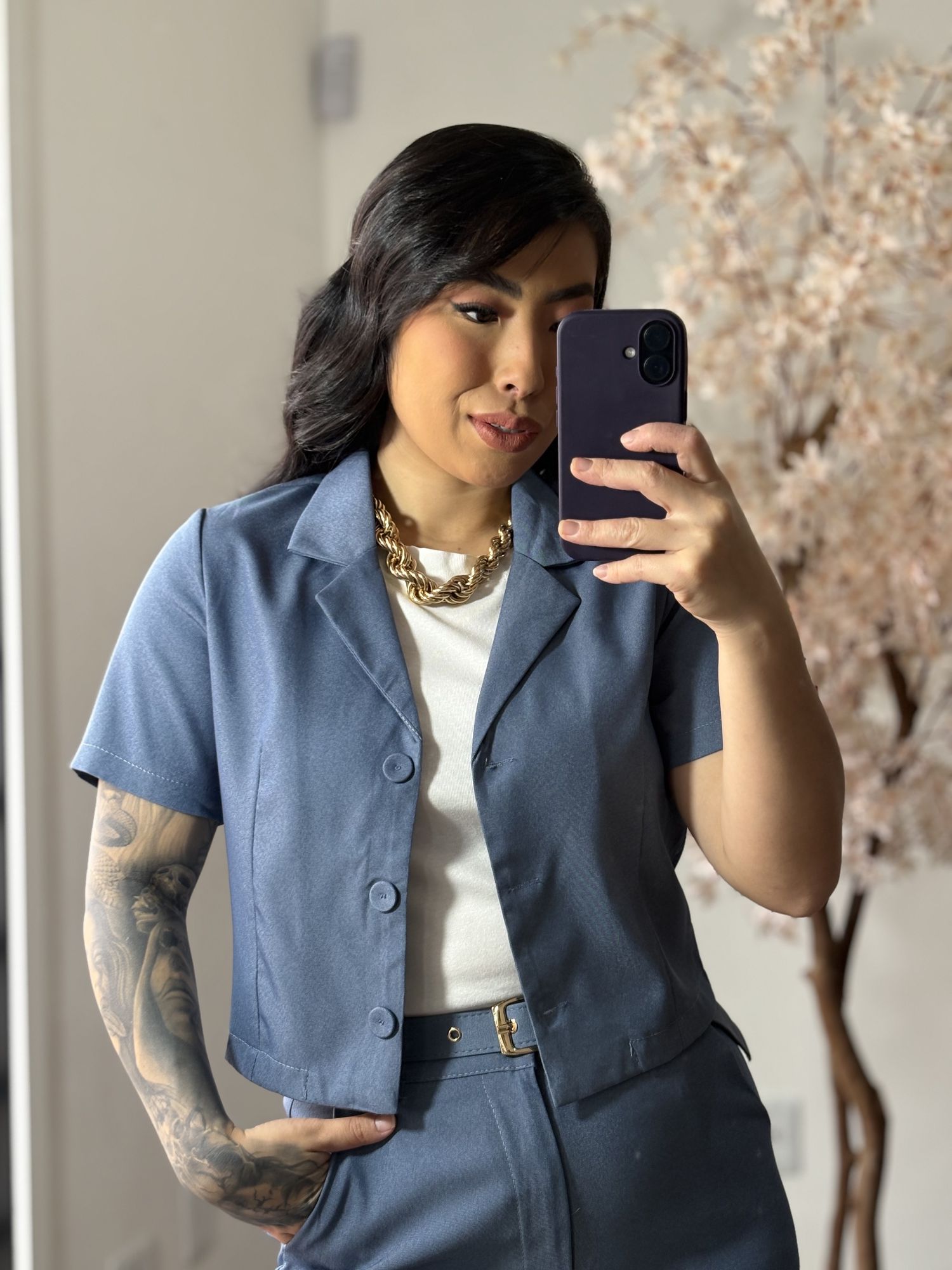 Conjunto Alfaiataria Lina 9155 - Azul C020